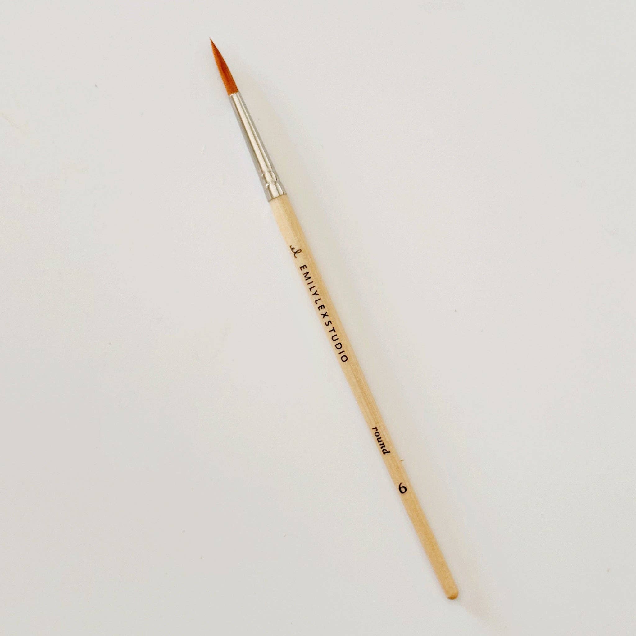 Watercolor paintbrush set of five wood brushes