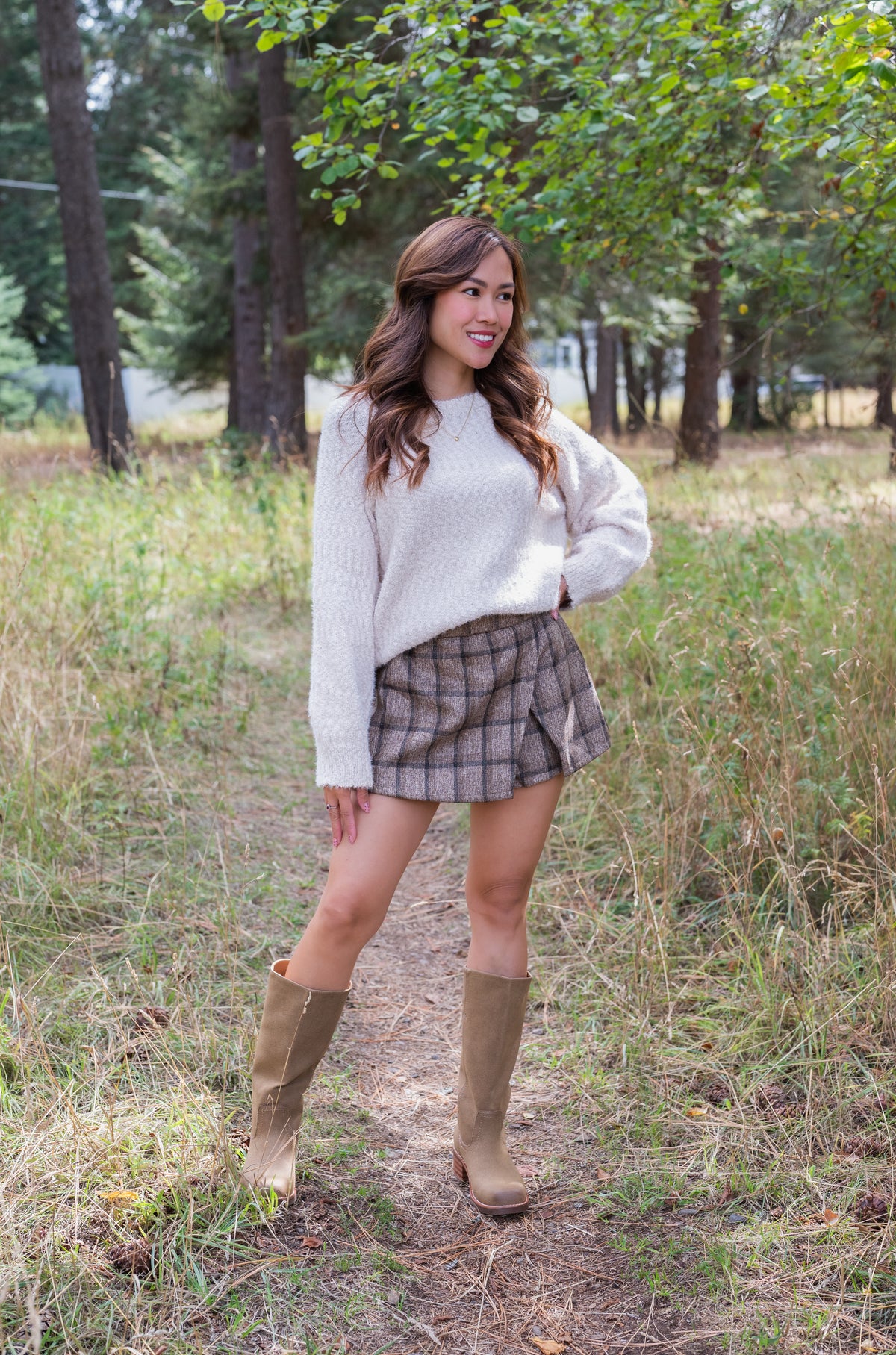 ROSALYN PLAID SKORT