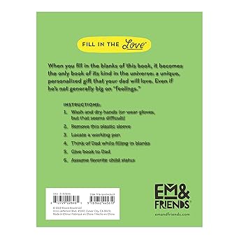 About Dad Fill in the Love Book