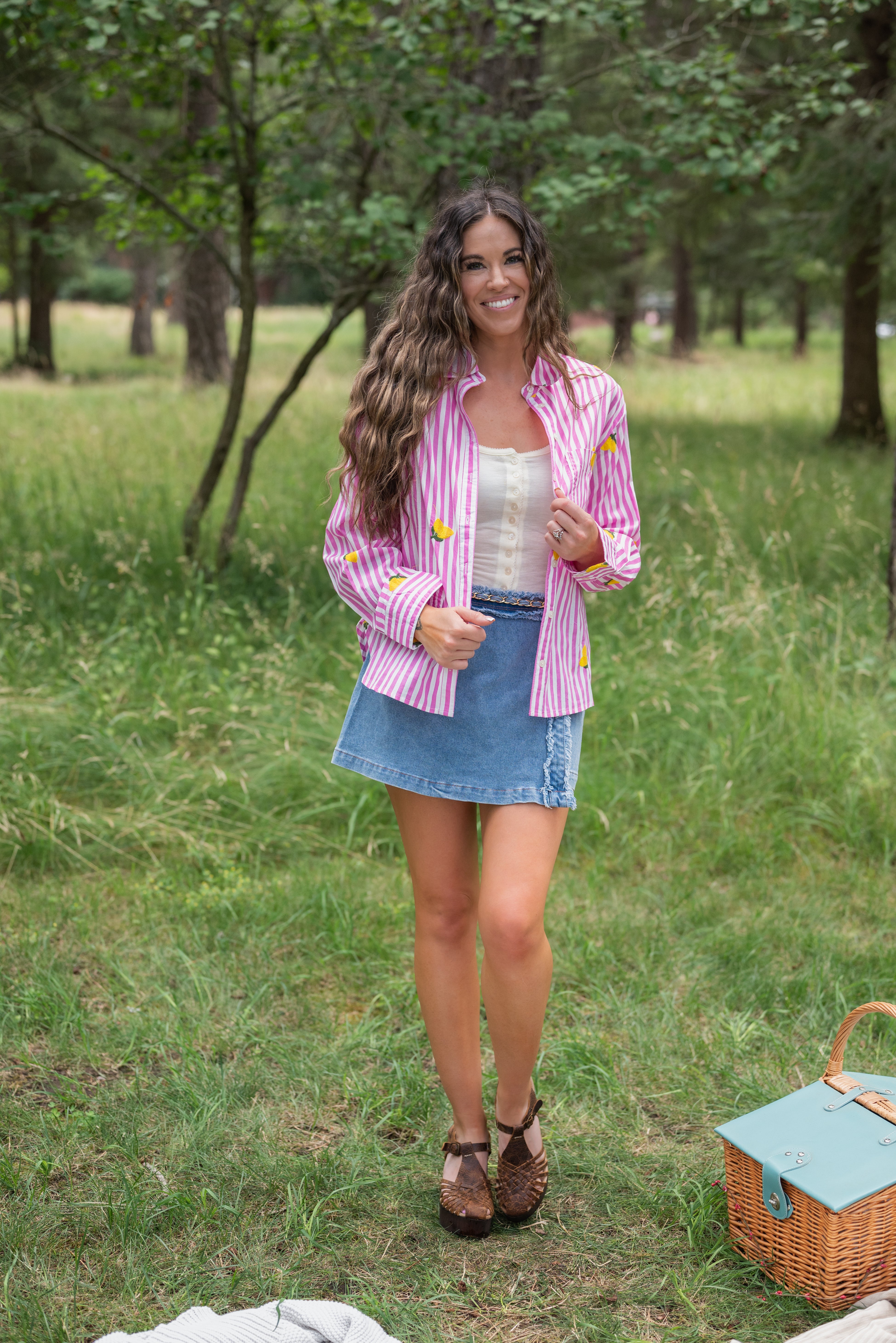 SYLVIANNE DENIM SKORT