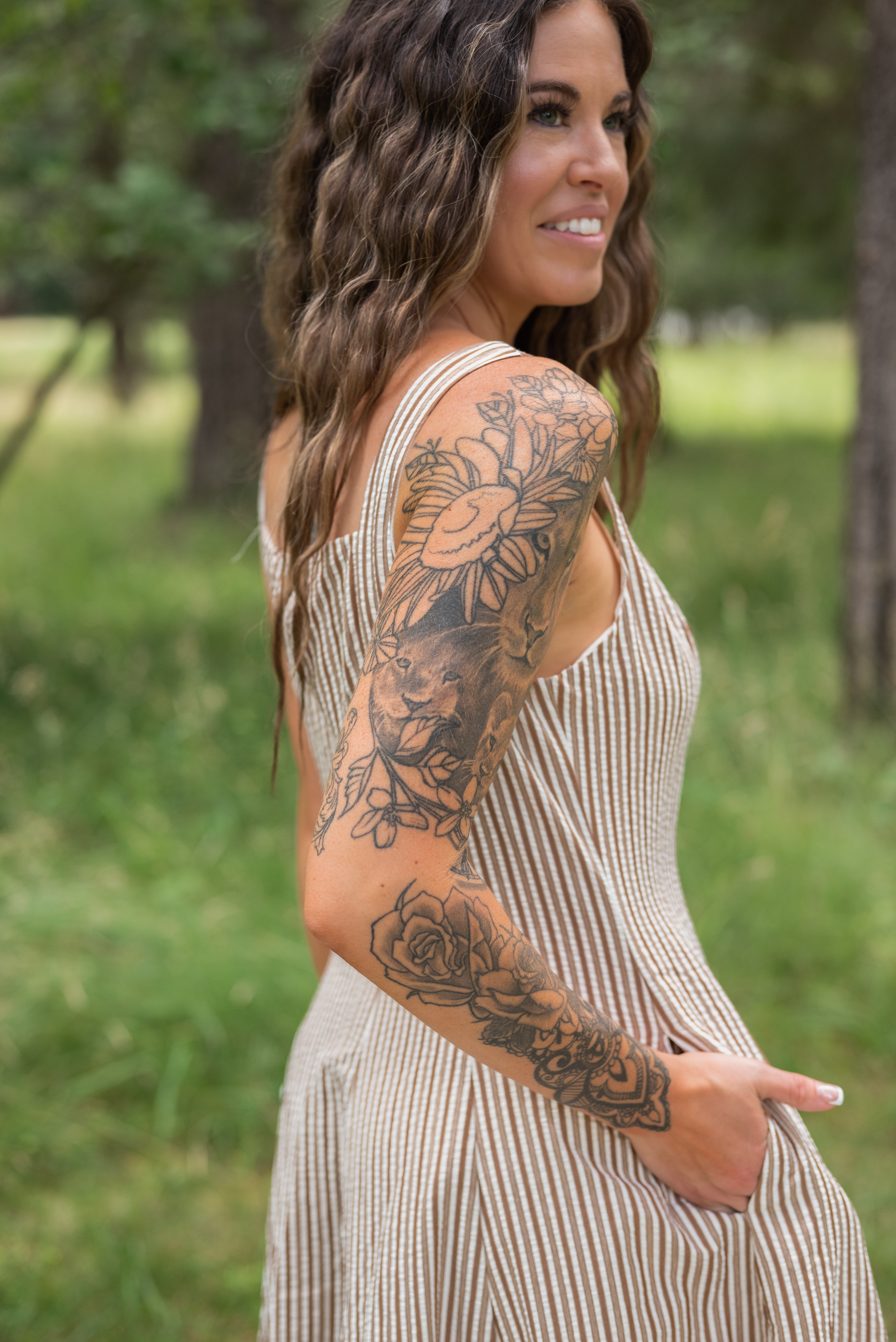 MARGERY STRIPE DRESS