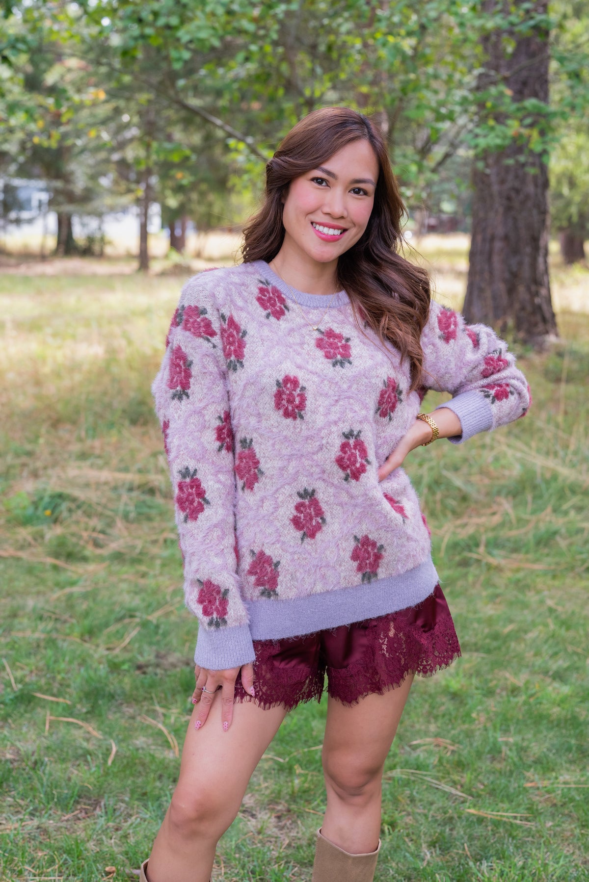 ANISSA FLORAL SWEATER