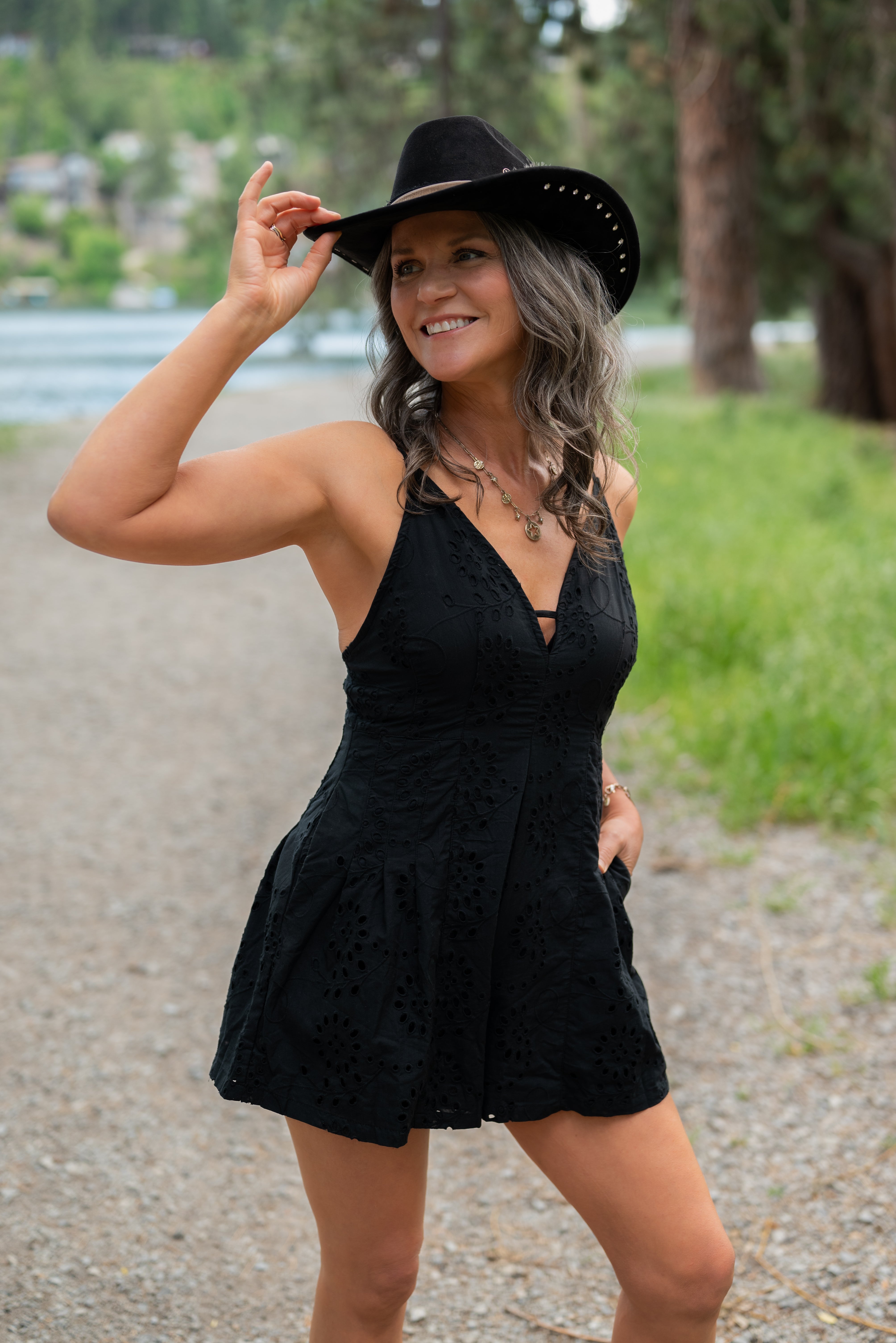 MARJORIE EYELET ROMPER