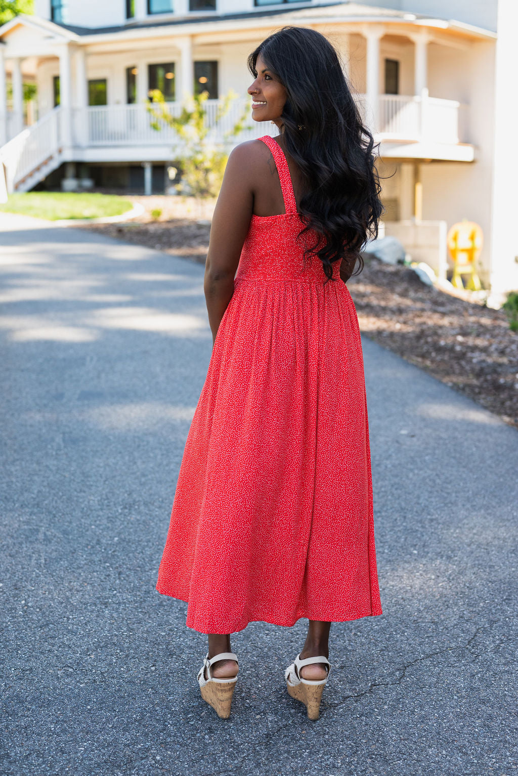 NINA MILKMAID MIDI DRESS