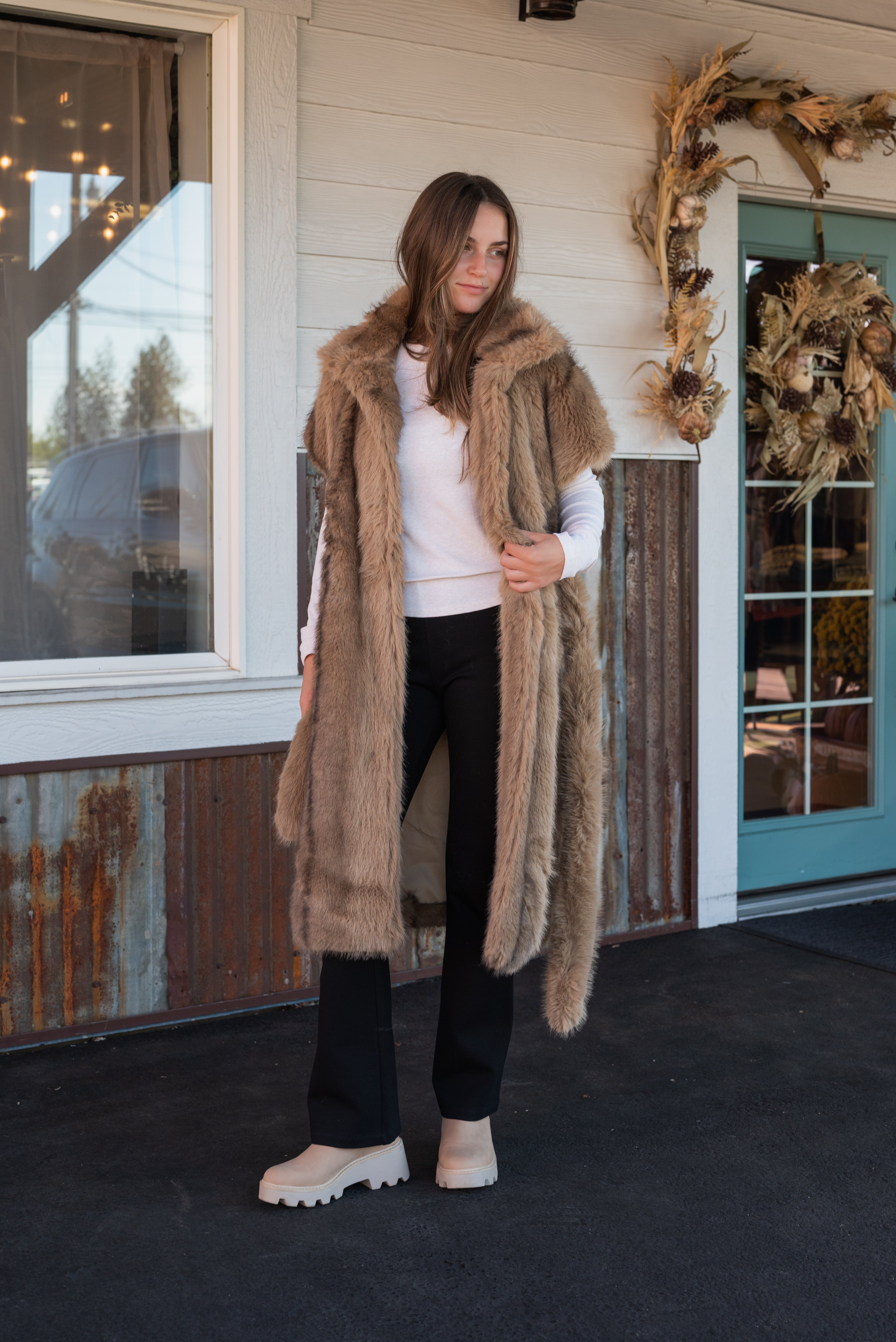 NANCE FAUX FUR VEST