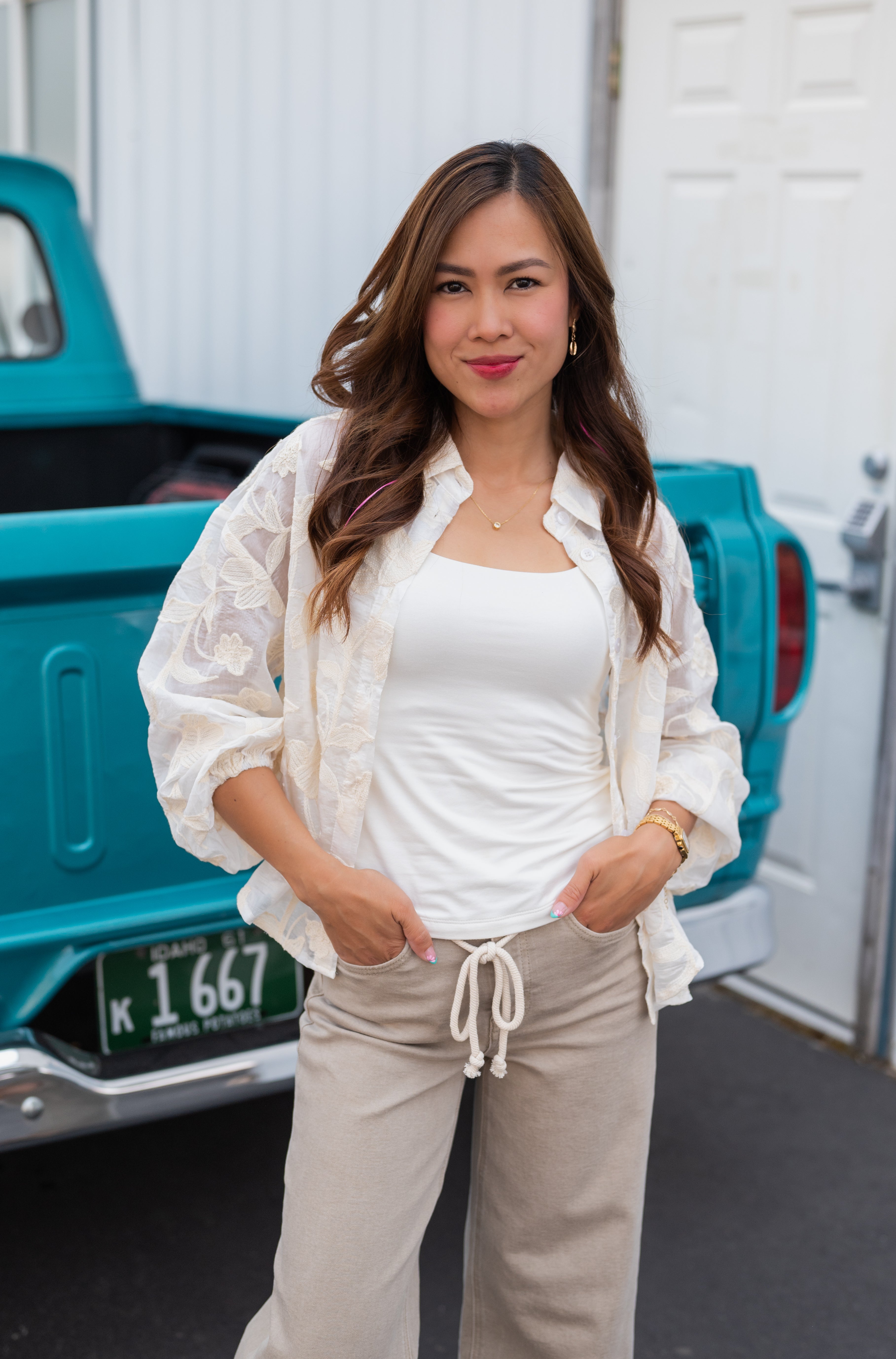 ETHELYN EMBROIDERED TOP