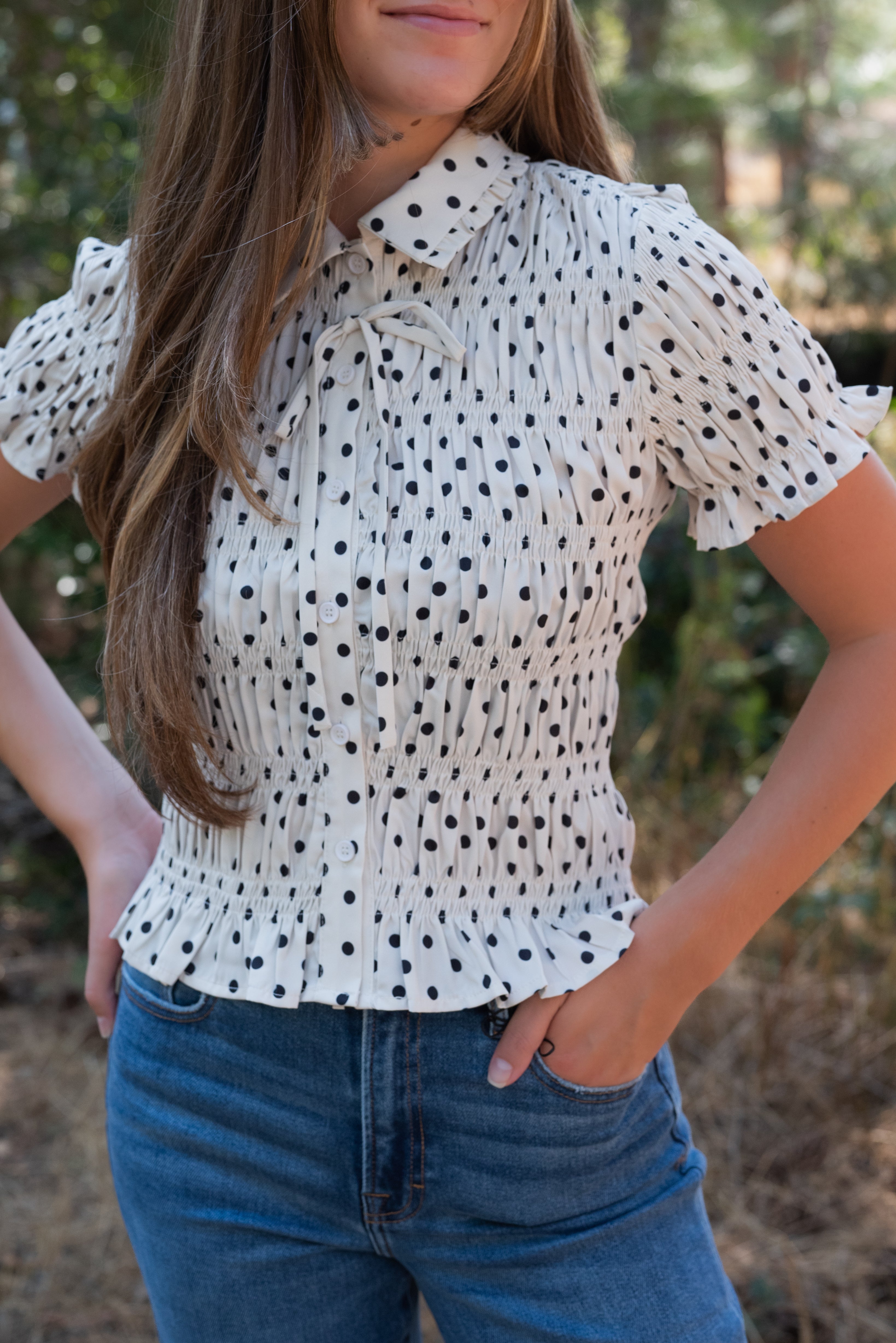 BLAIR POLKADOT BLOUSE