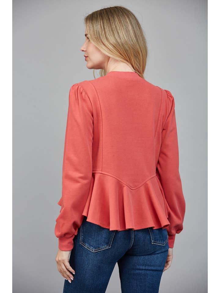 LARISSA PEPLUM SWEATSHIRT