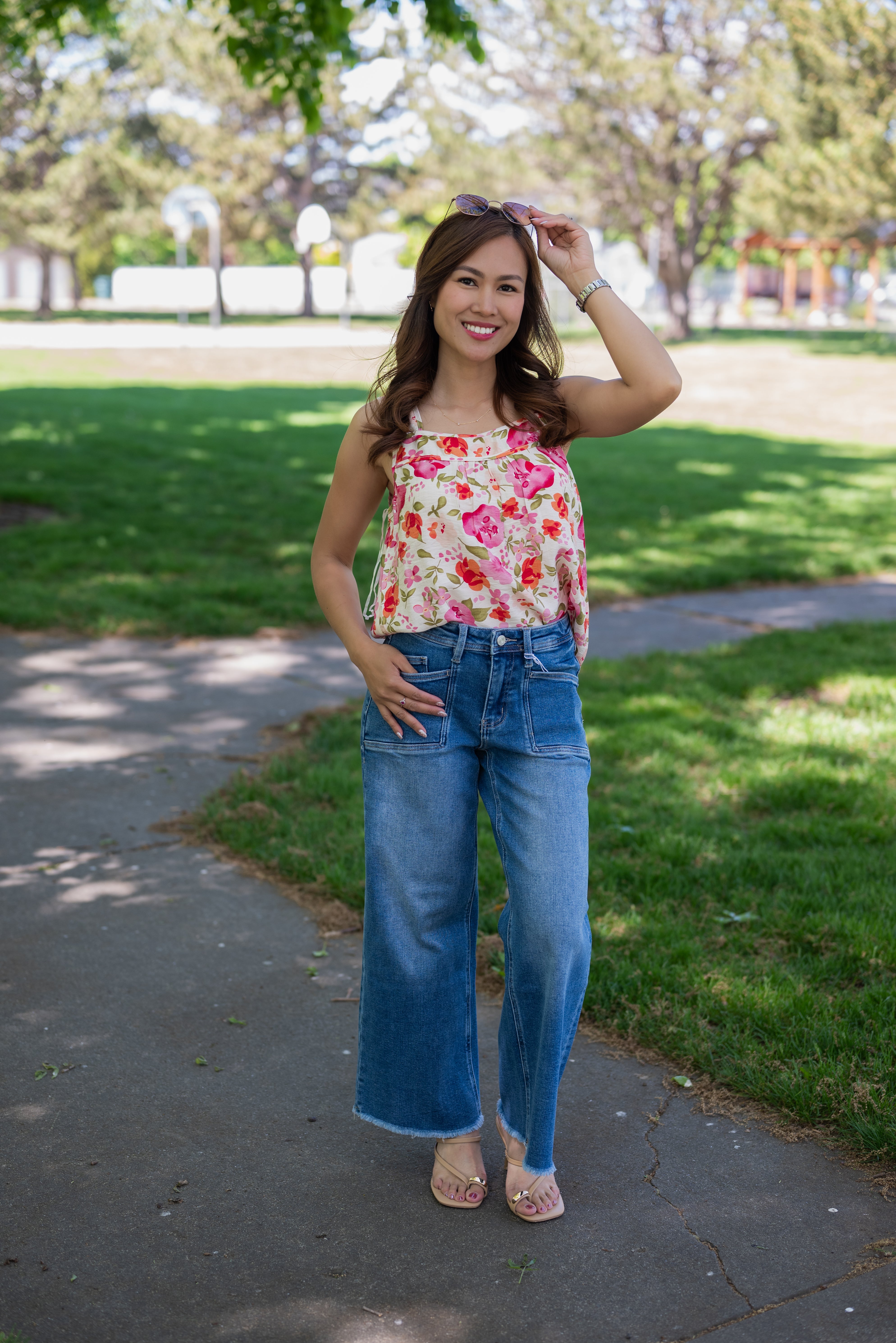 CHRISTA FLORAL TOP