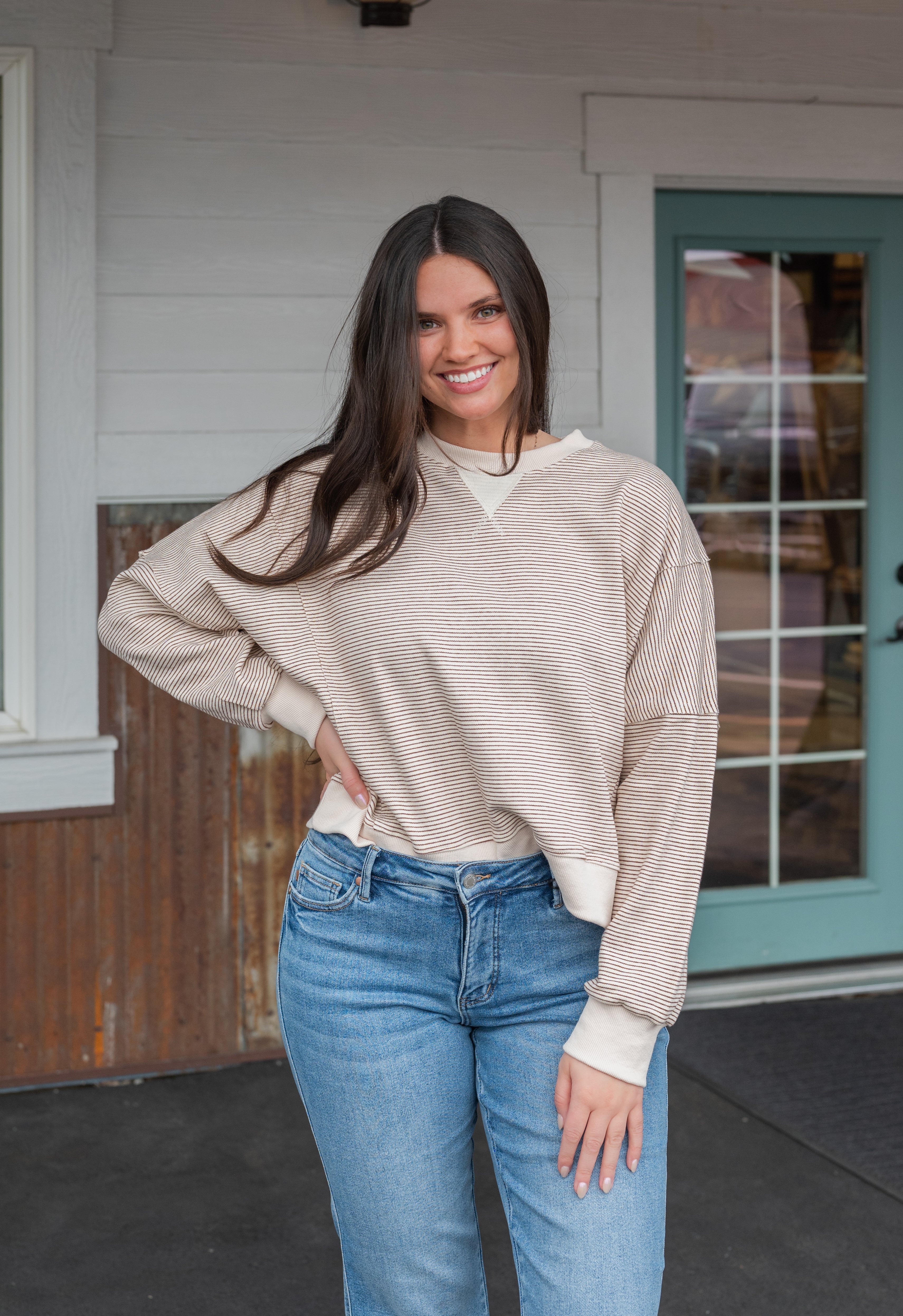 SOFIA STRIPE PULLOVER