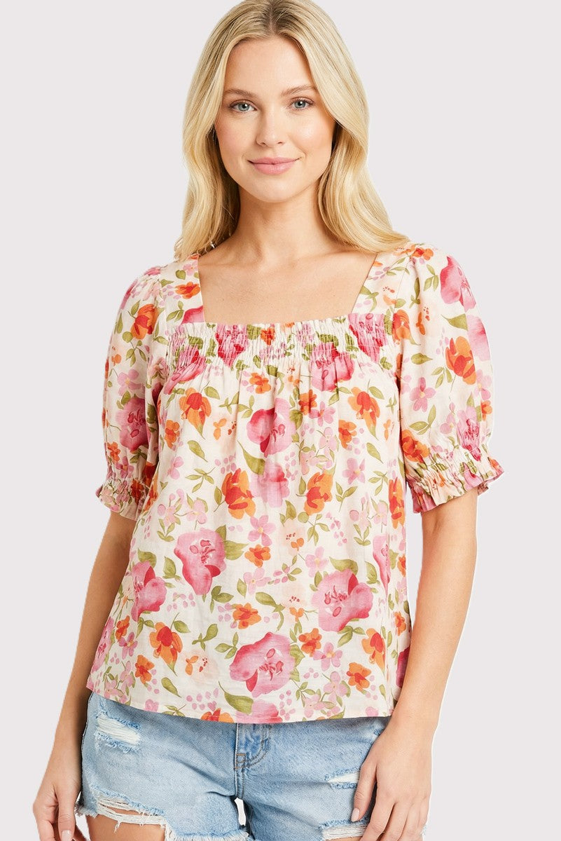 MAREN FLORAL TOP