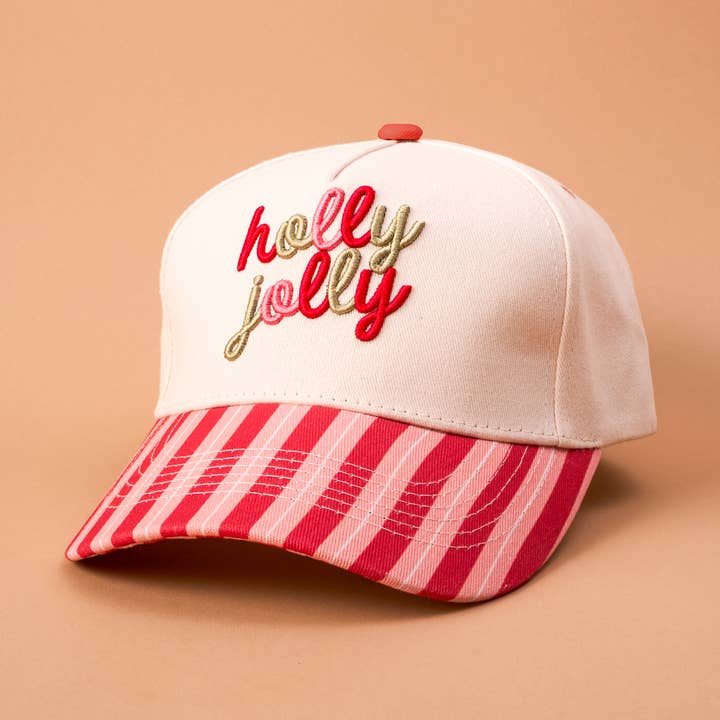 Classic Canvas Hat-Holly Jolly