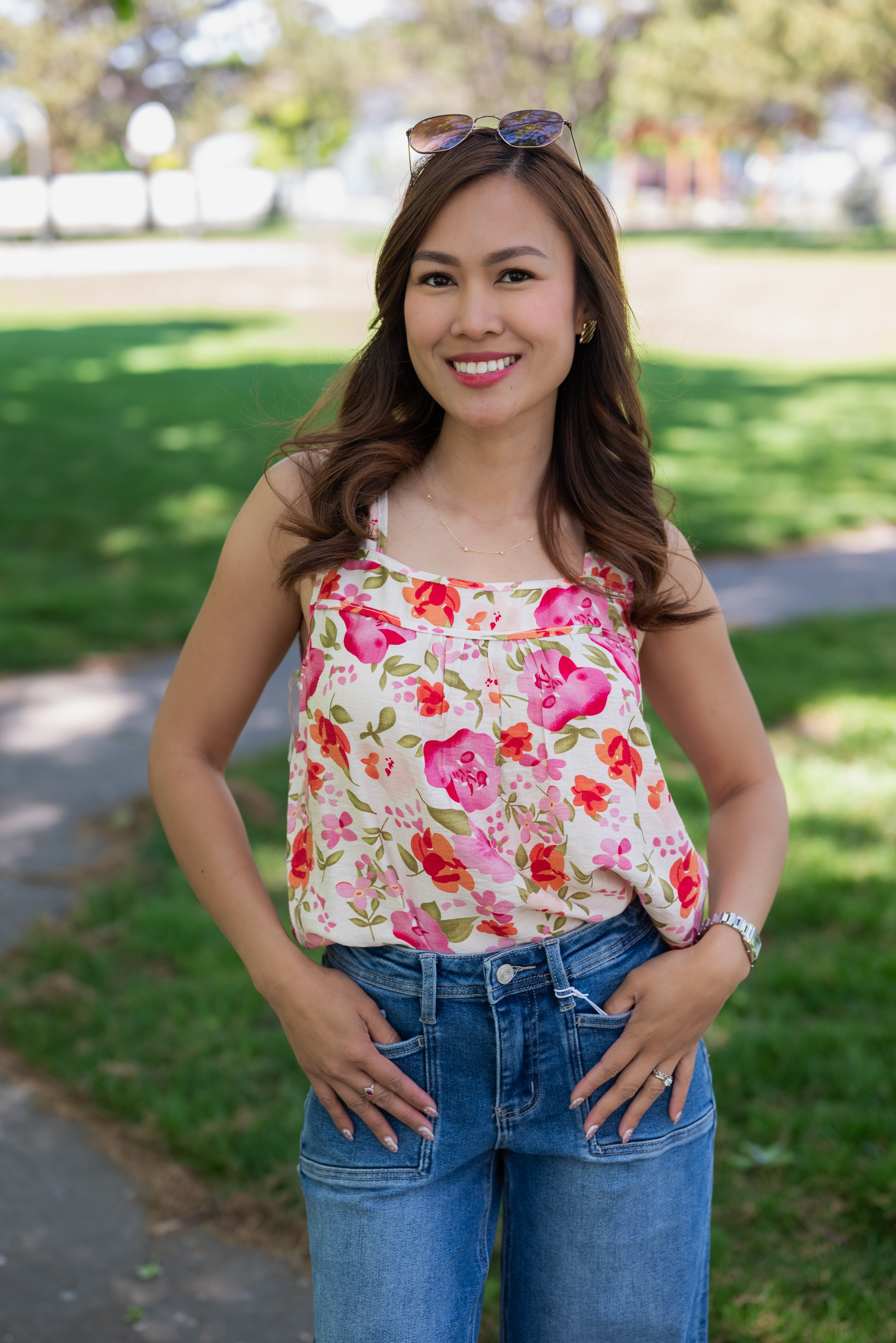 CHRISTA FLORAL TOP