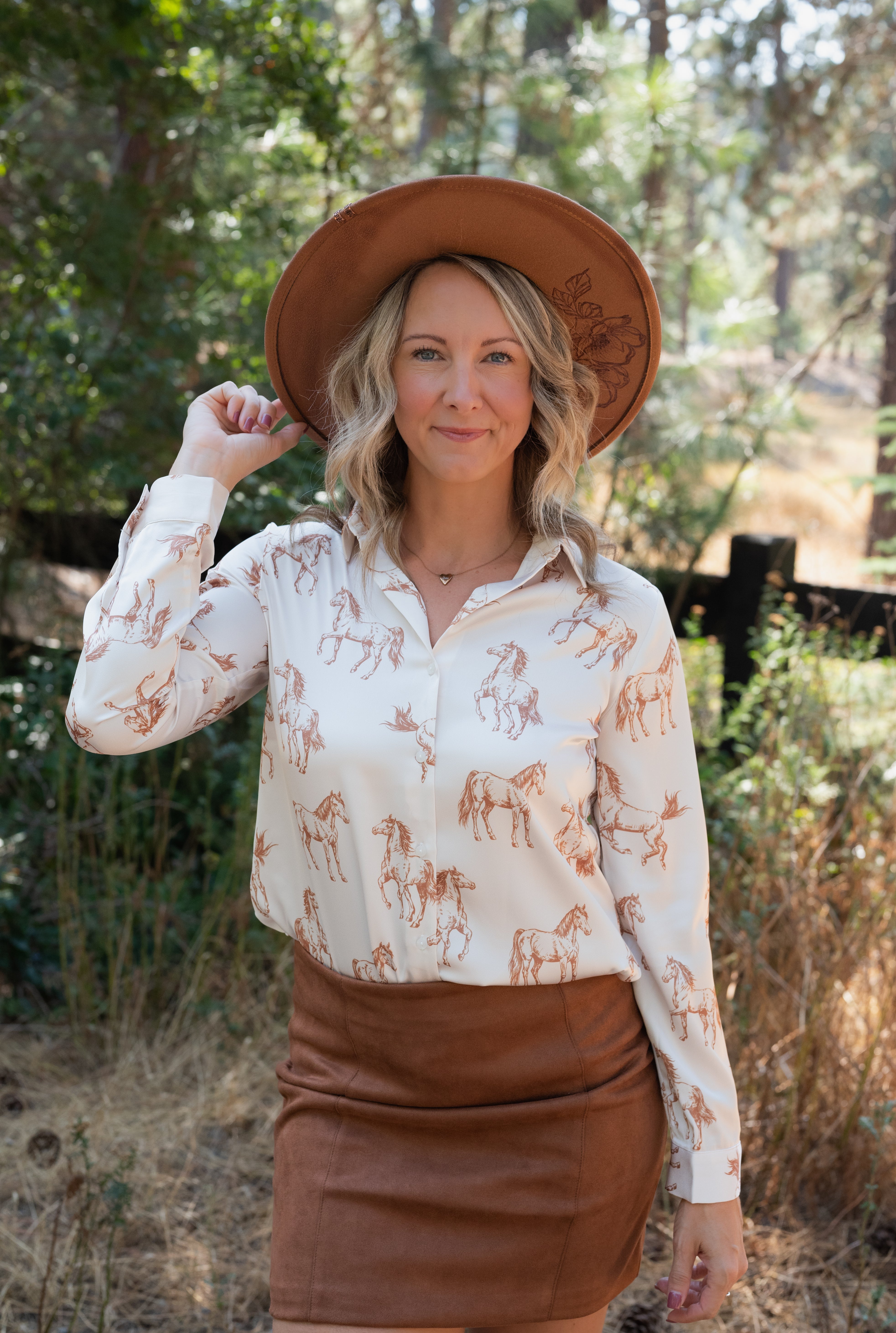 Horse Button Down Shirt
