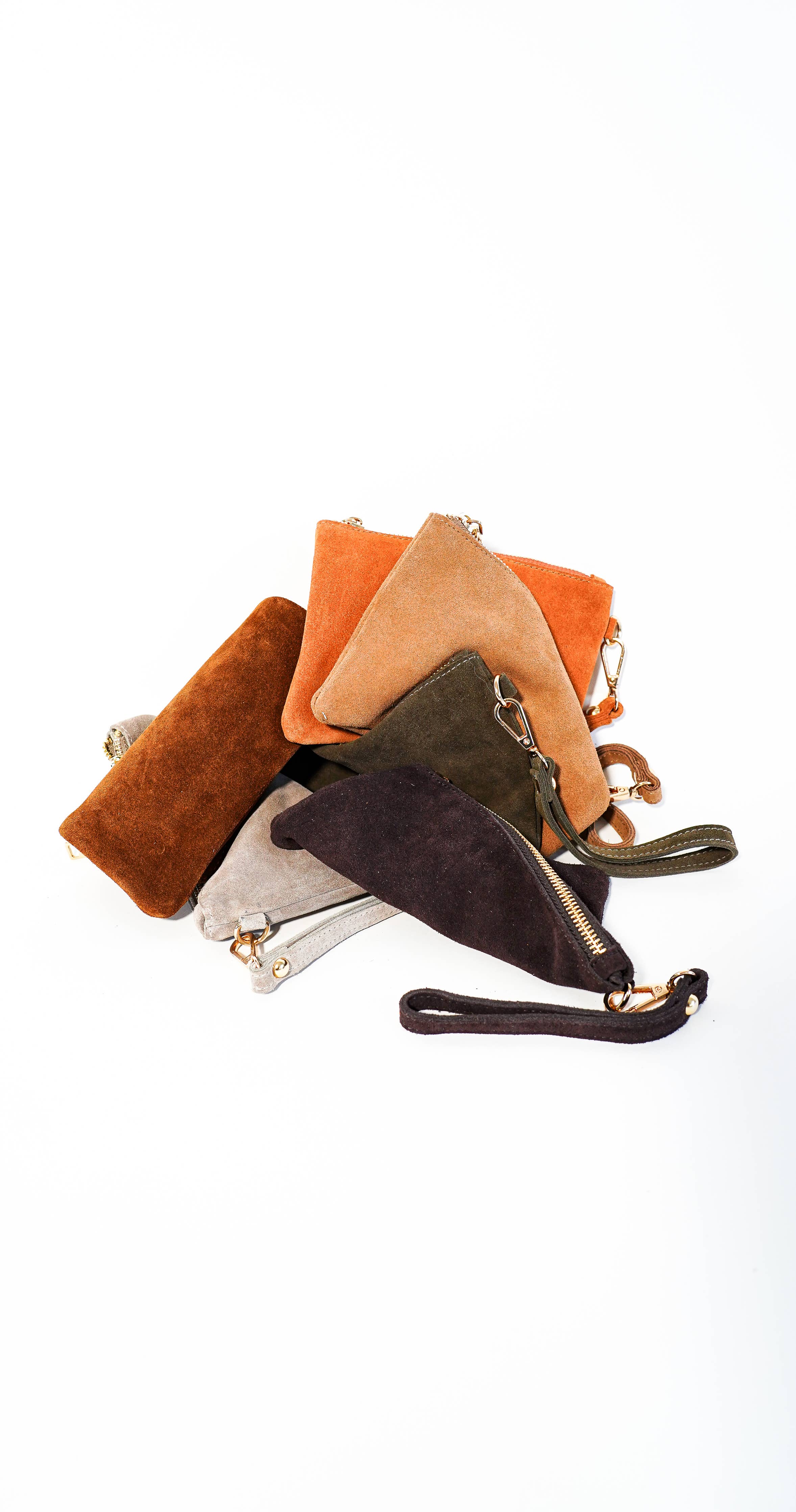 Genuine Suede Wristlet Pouch