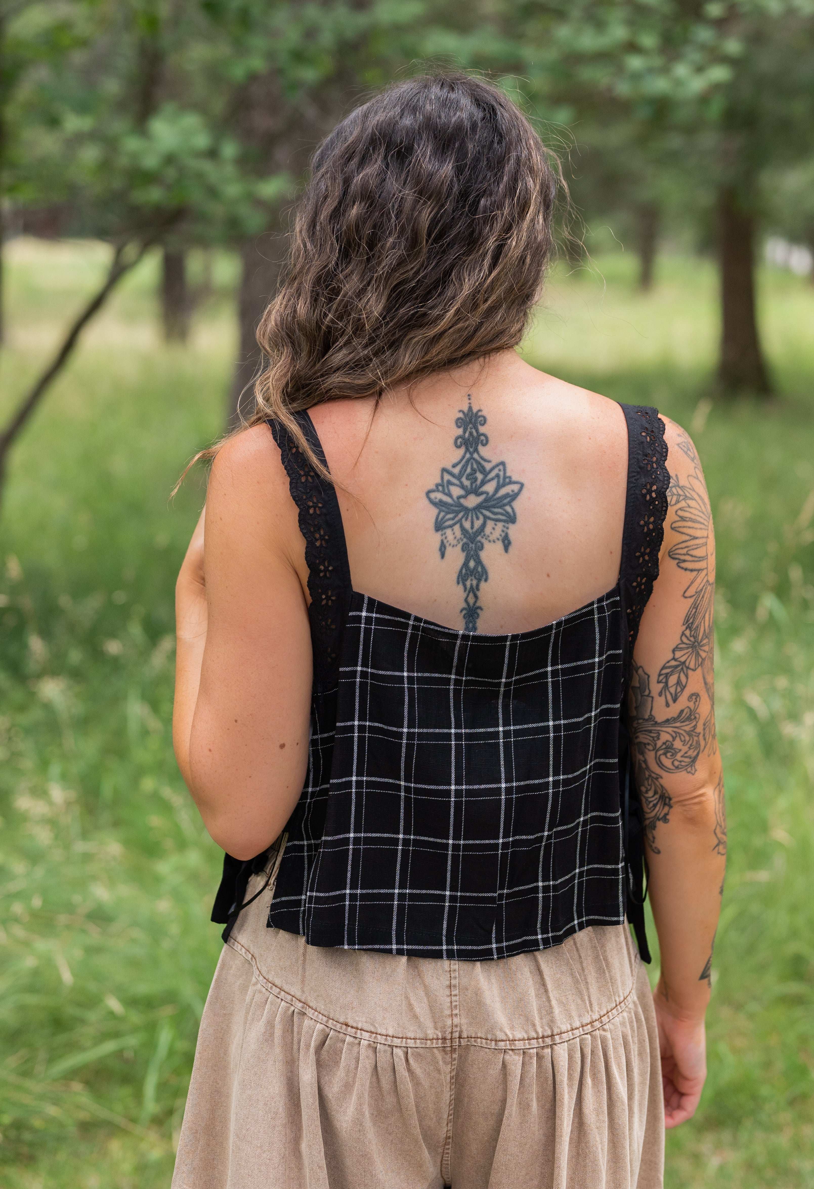MELINDA CHECKERED TOP