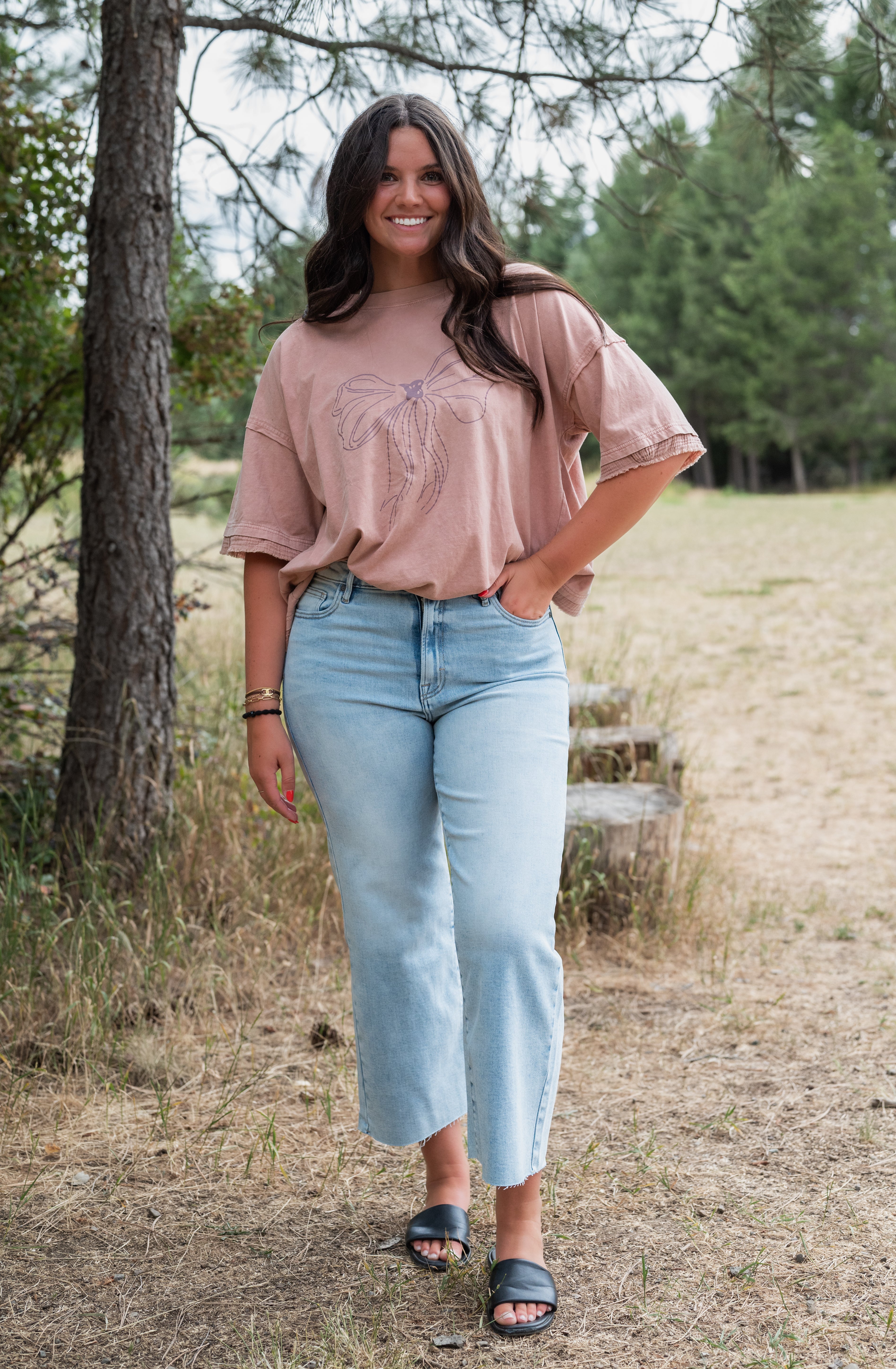 BOW PRINT TOP