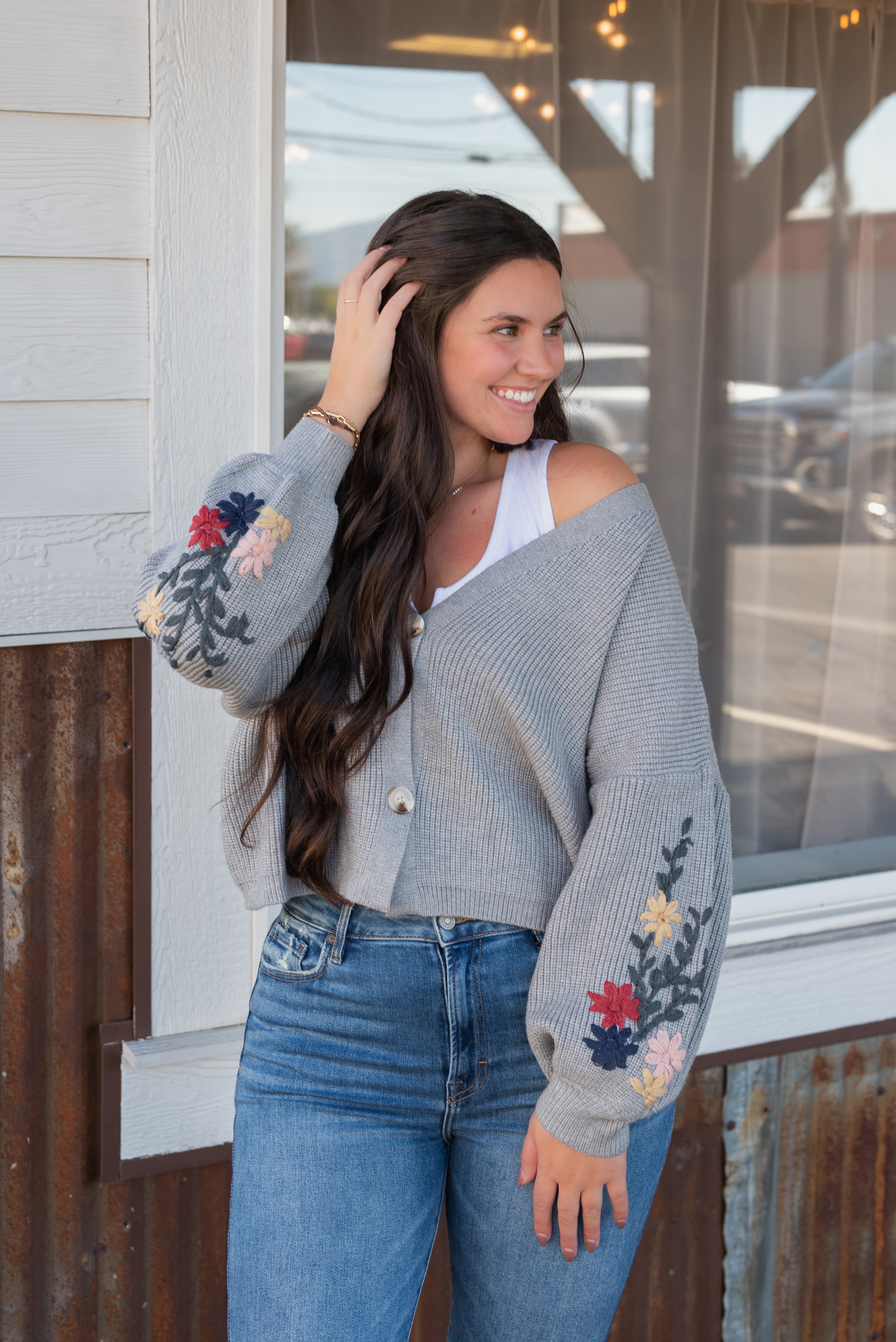 AGNES EMBROIDERED CARDIGAN