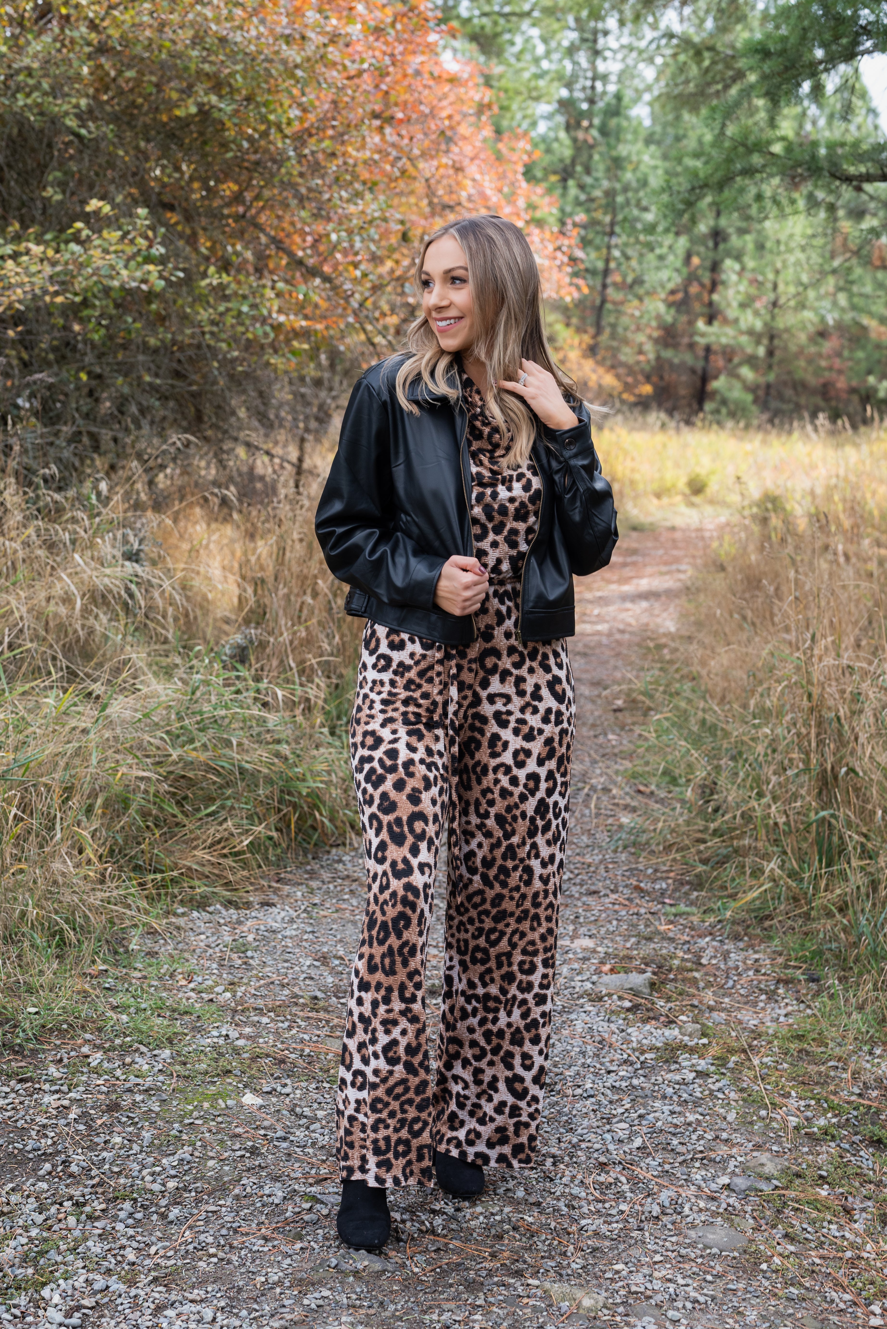 DONELLE PLEATHER JACKET