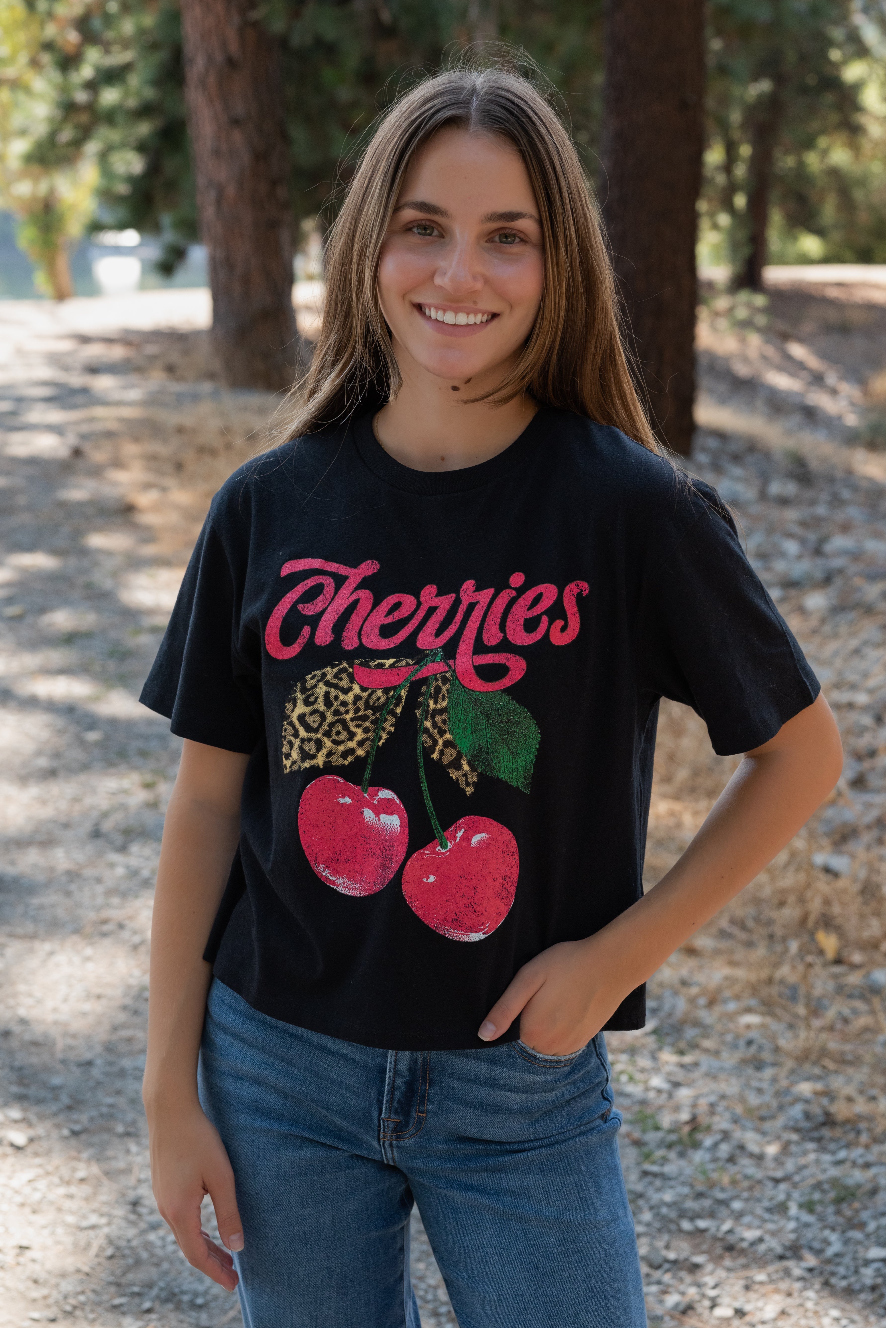 CHEETAH CHERRIES TEE