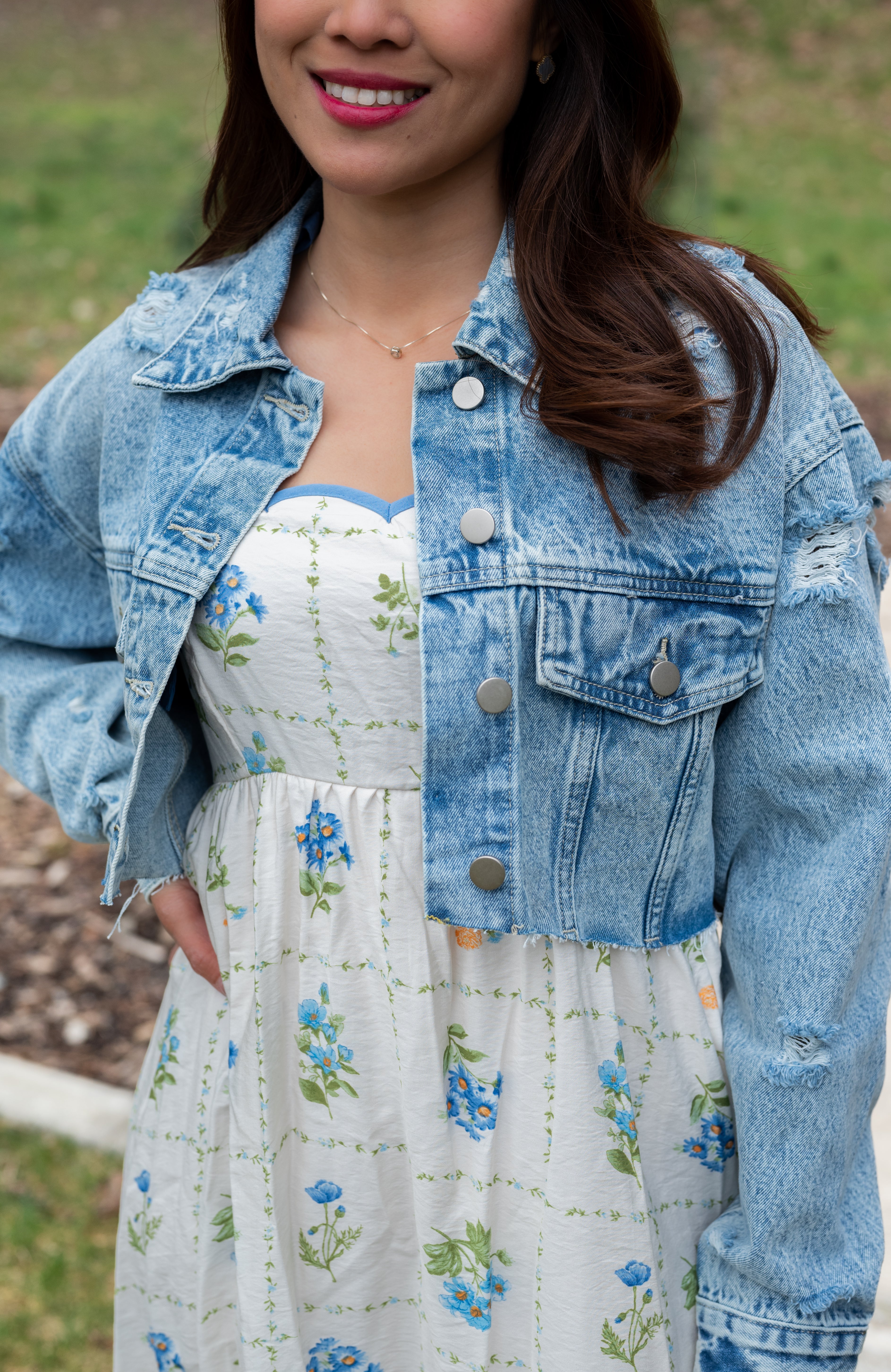 DAISY CROPPED DENIM JACKET