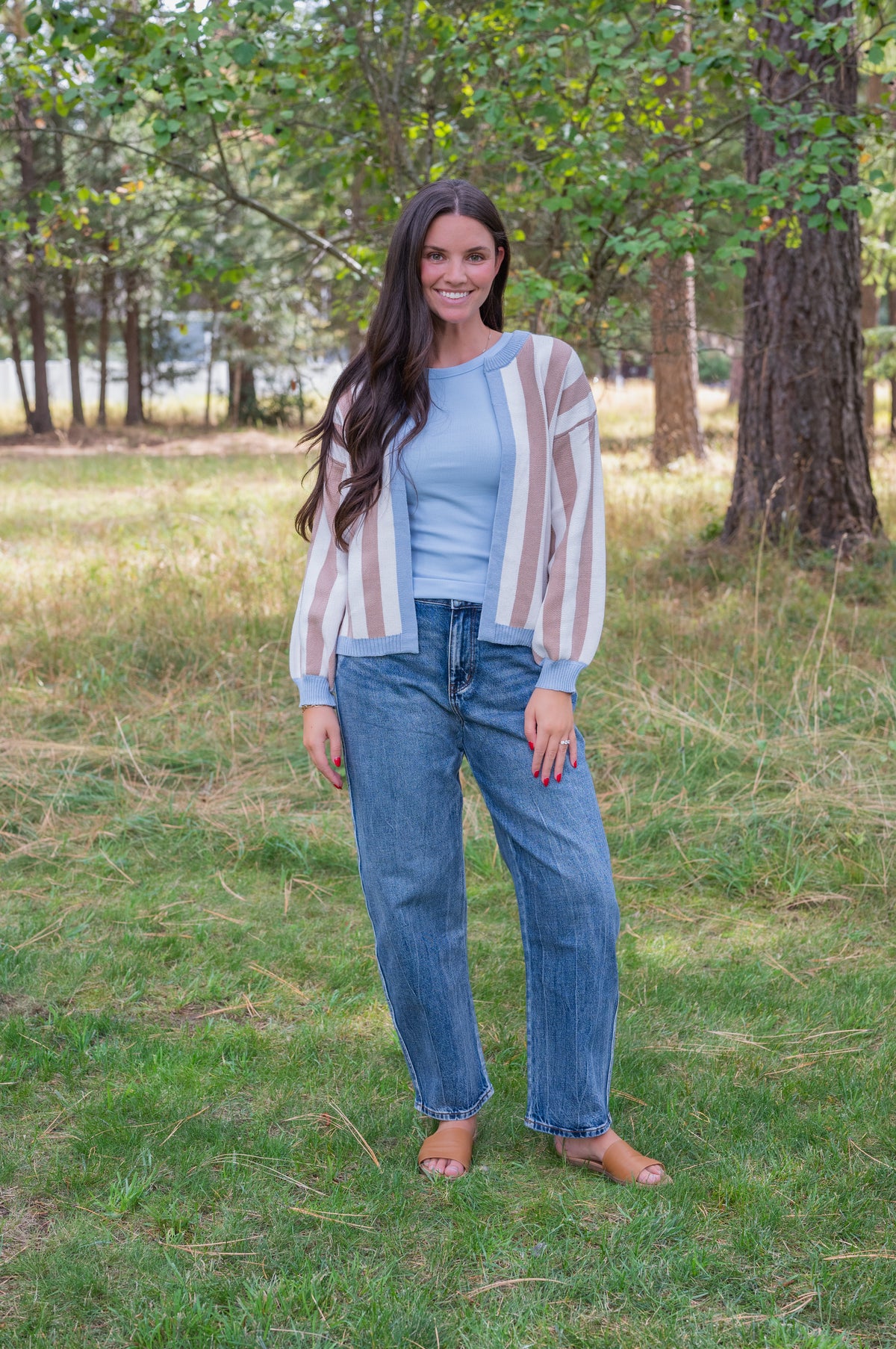 DOLLIE STRIPE CARDIGAN