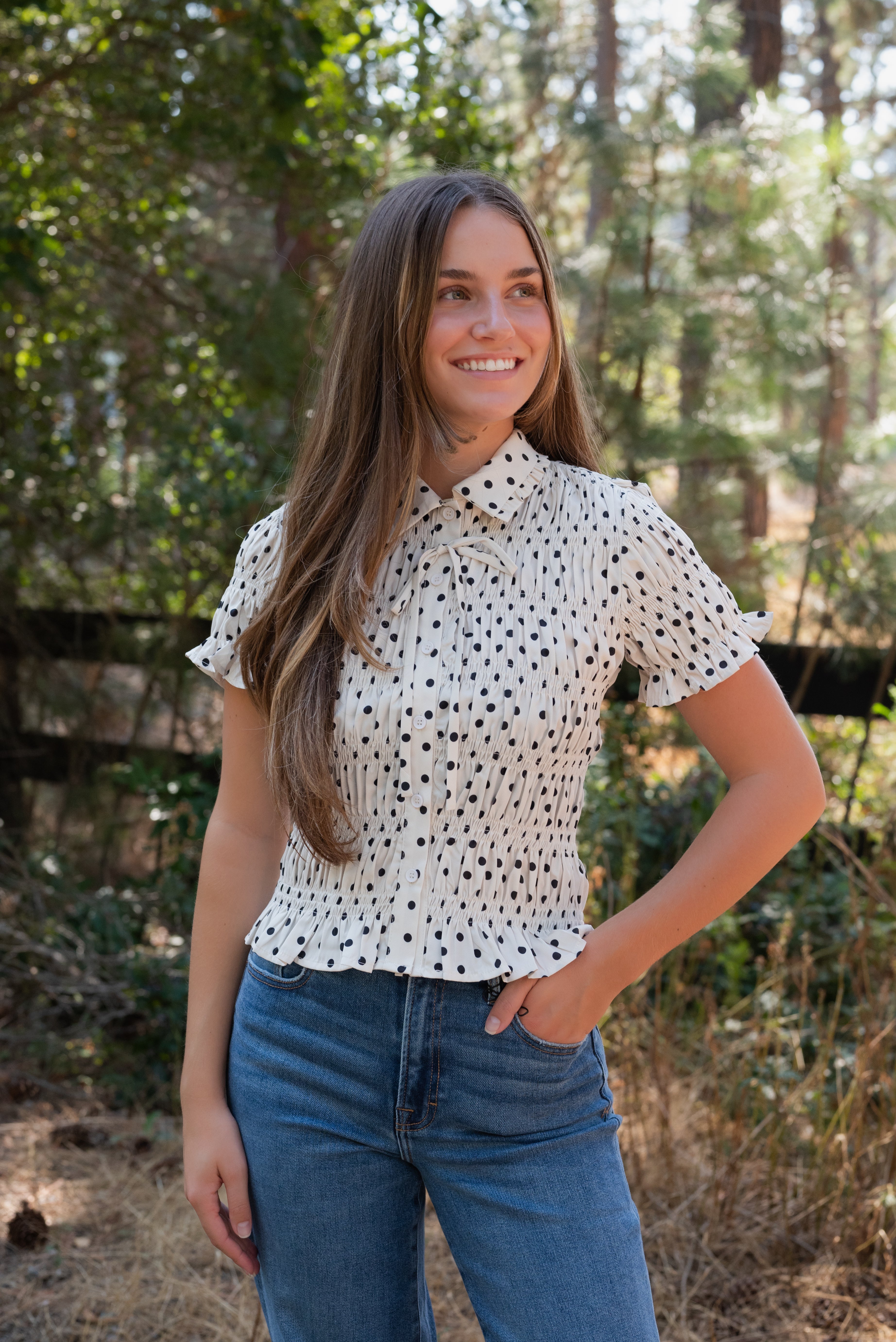 BLAIR POLKADOT BLOUSE