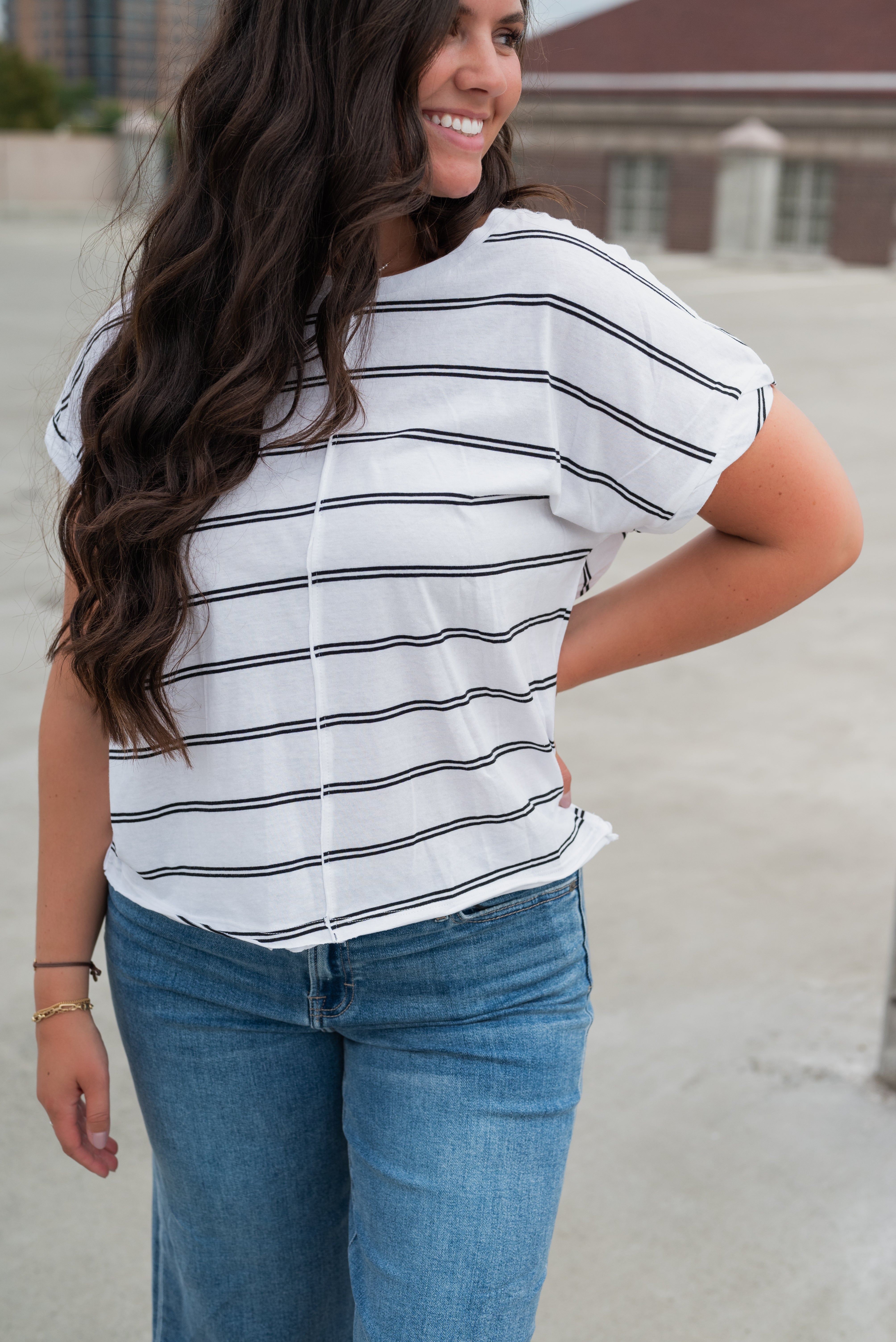 EDNA STRIPED TOP