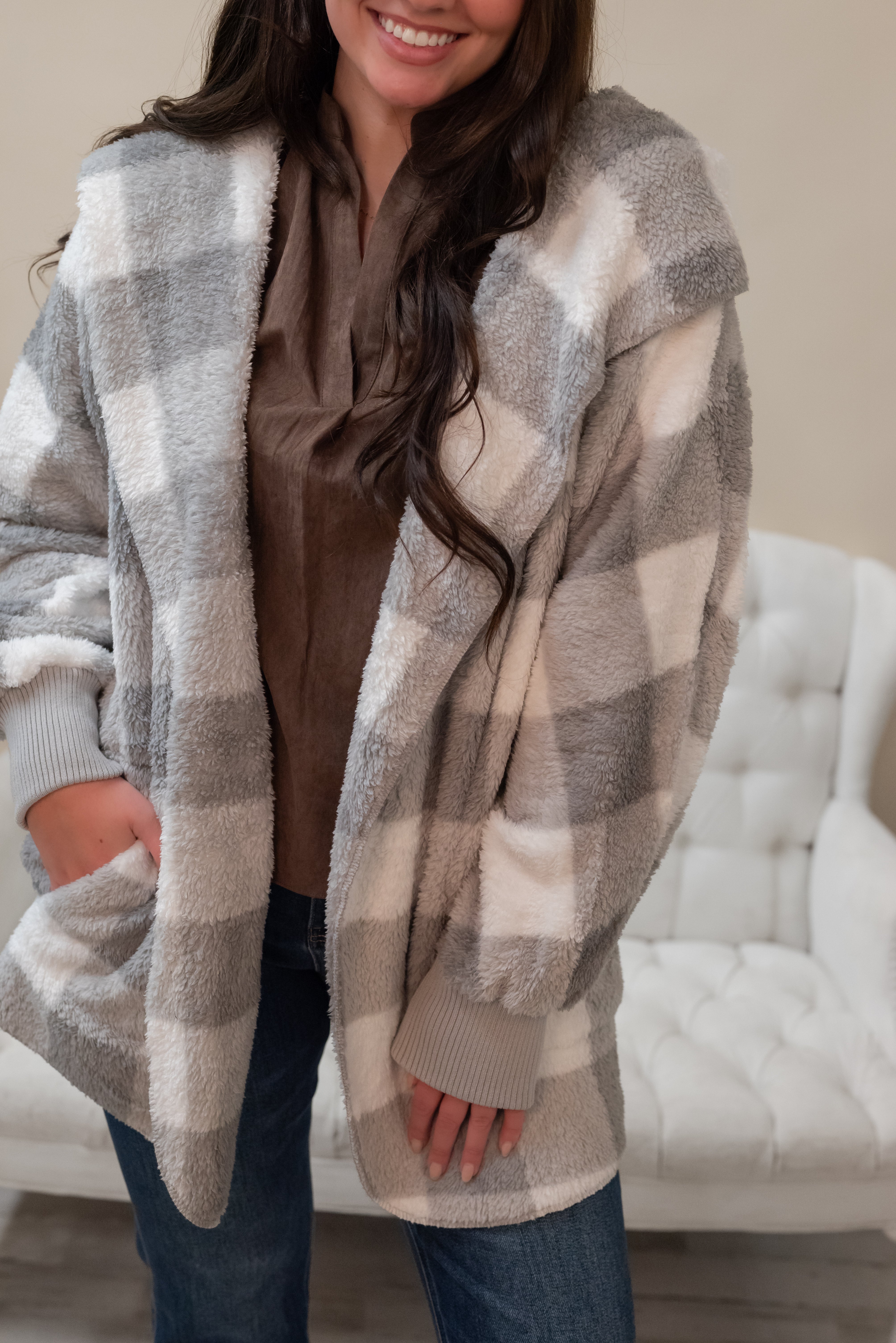 JAZZY SHERPA CARDIGAN