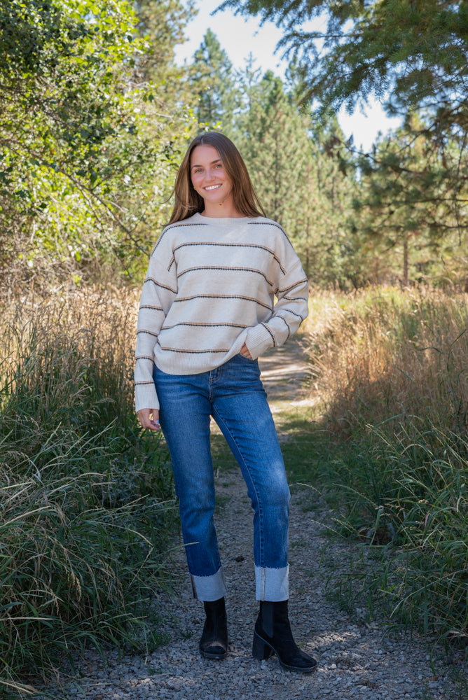 COREY STRIPE SWEATER