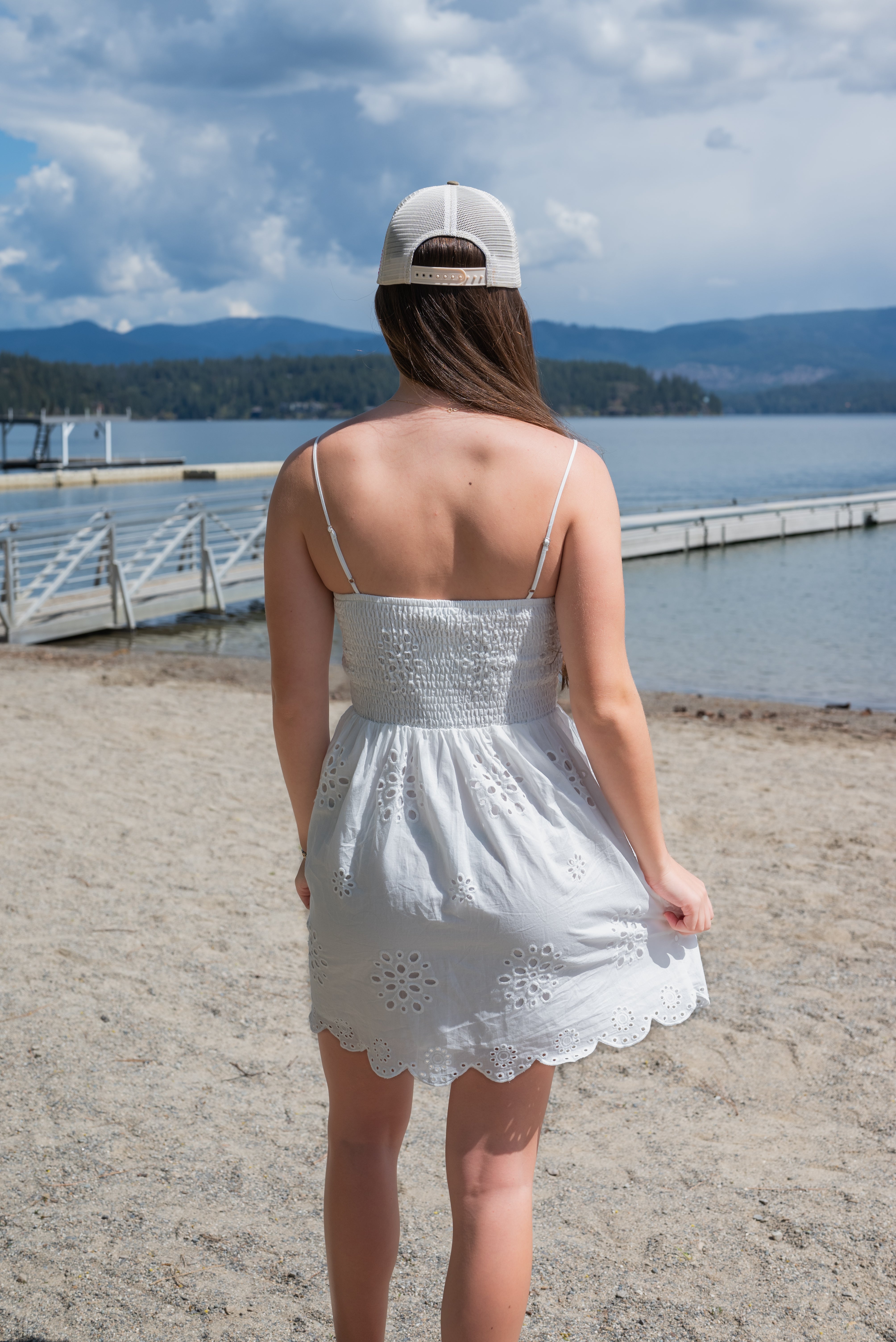 BLOOMFIELD EYELET MINI DRESS