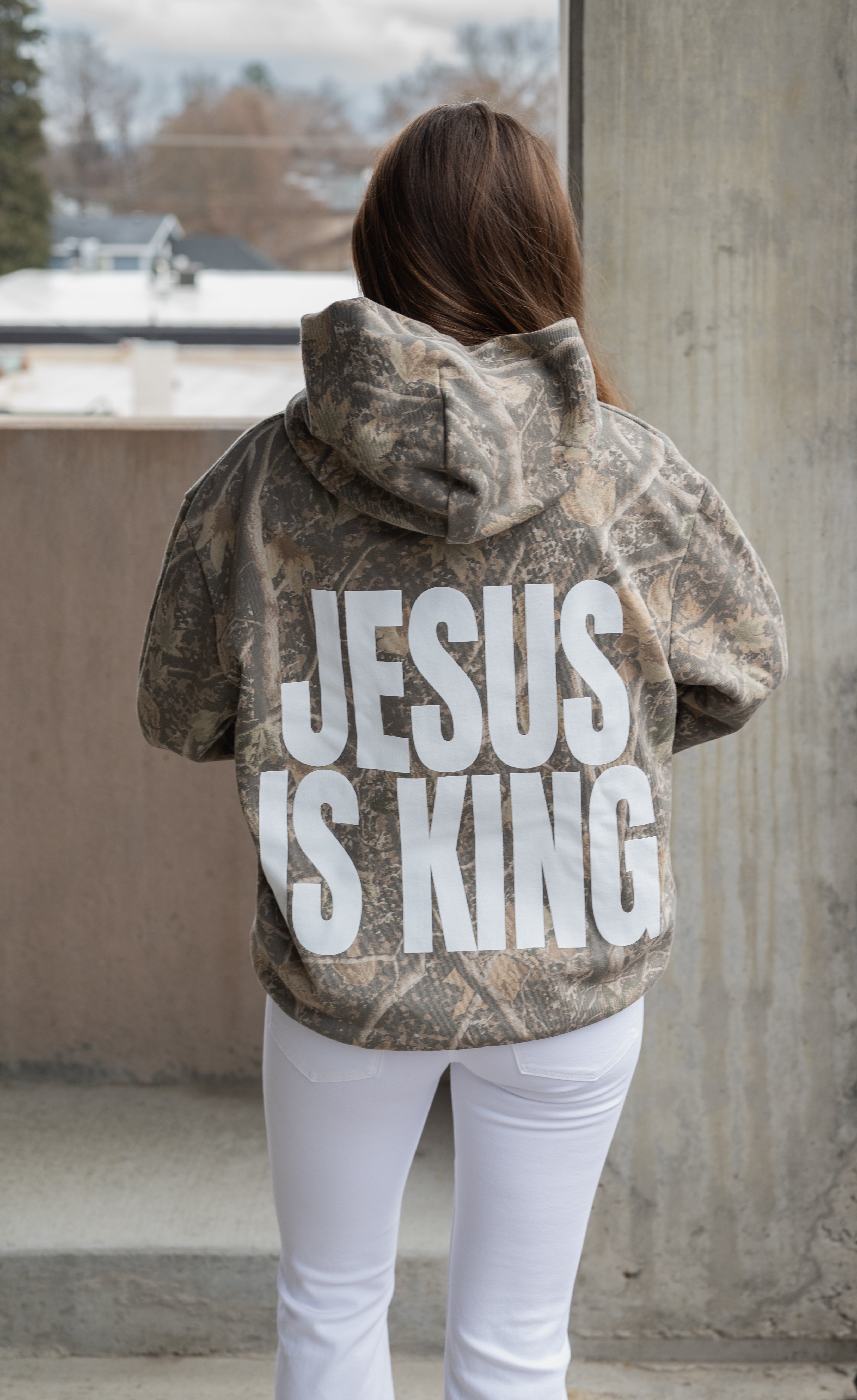 'Jesus is King' Camo Hoodie