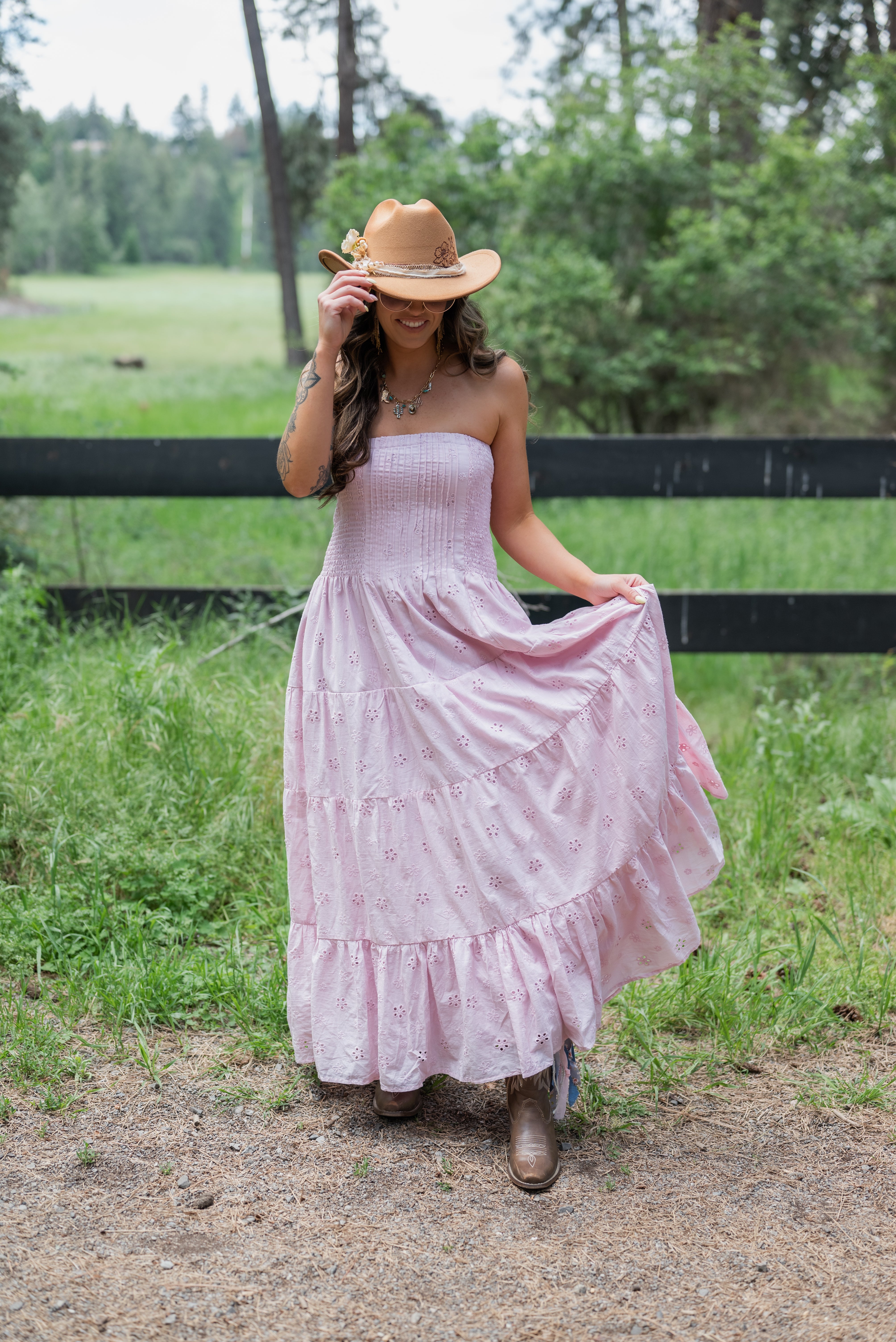 SHELIA STRAPLESS DRESS