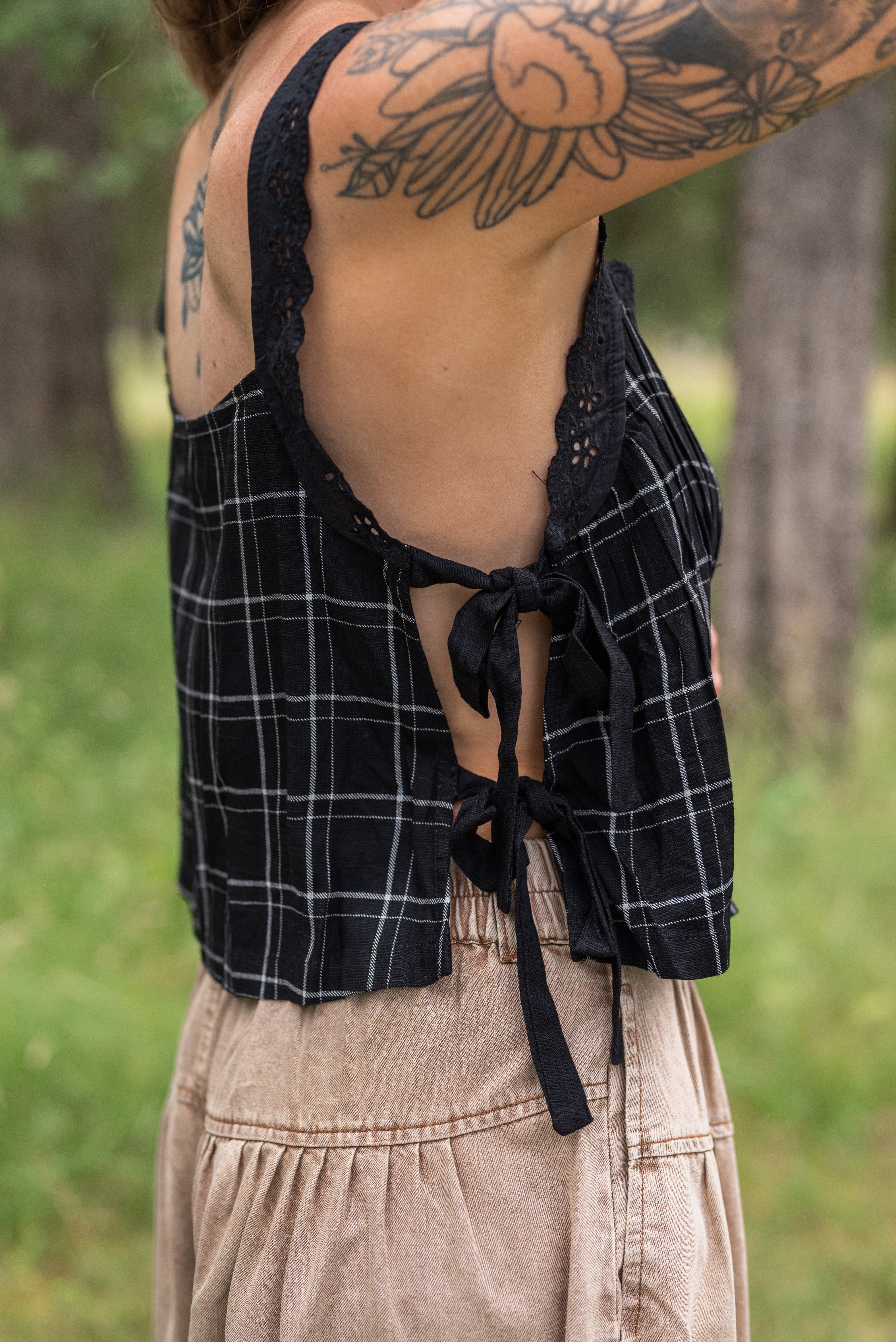 MELINDA CHECKERED TOP