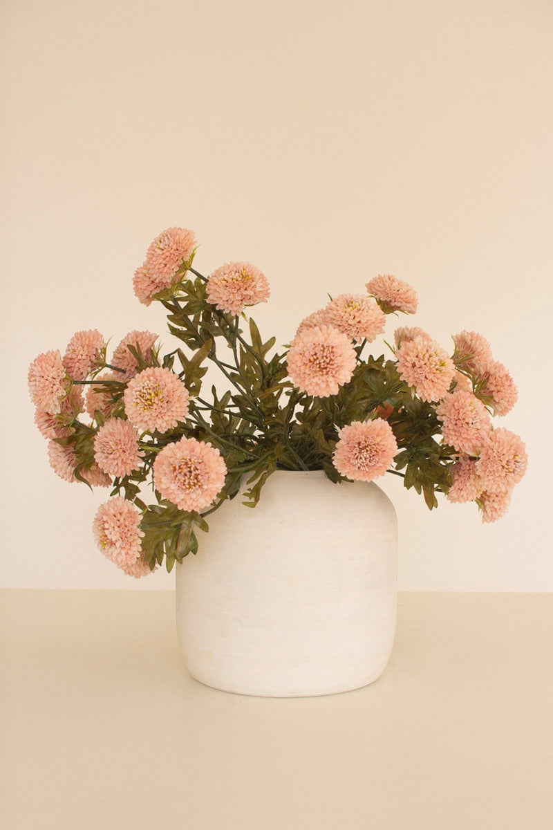 Artificial Light Pink Ball Dahlias