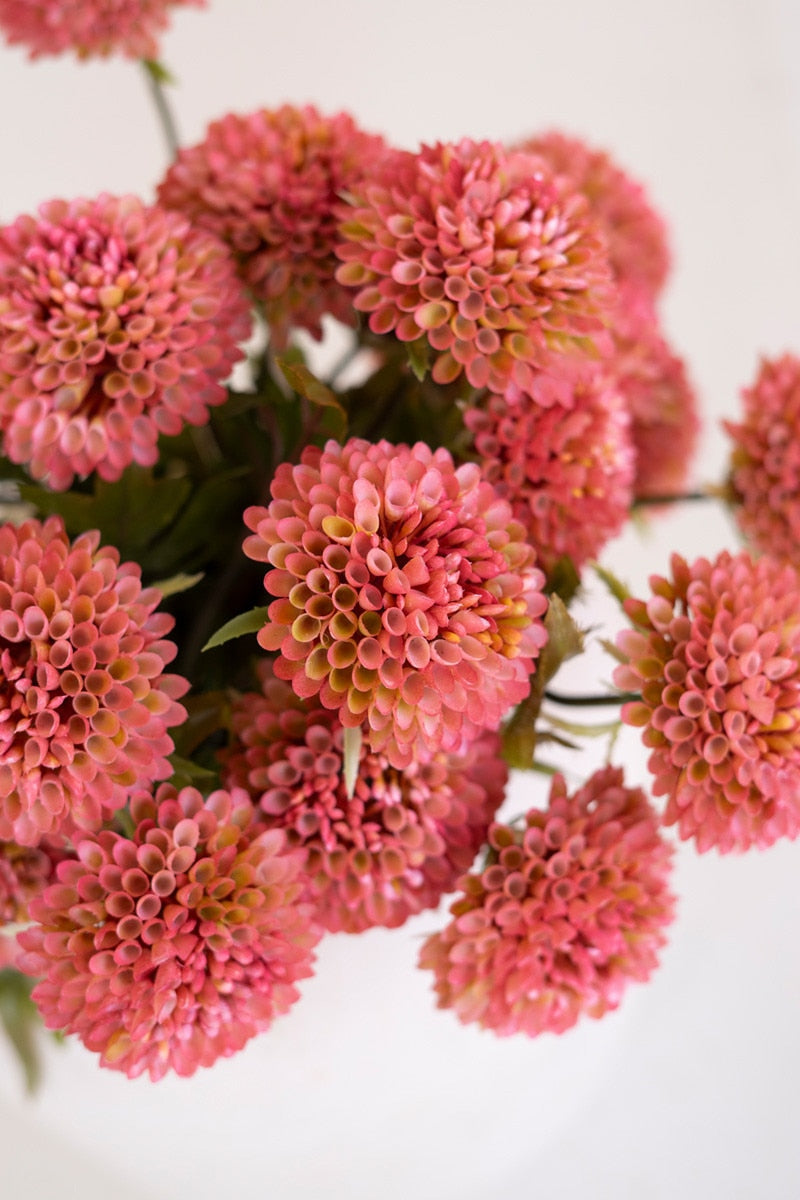 Artificial Blush Ball Dahlias