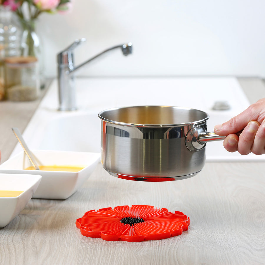 Poppy Trivet 6"