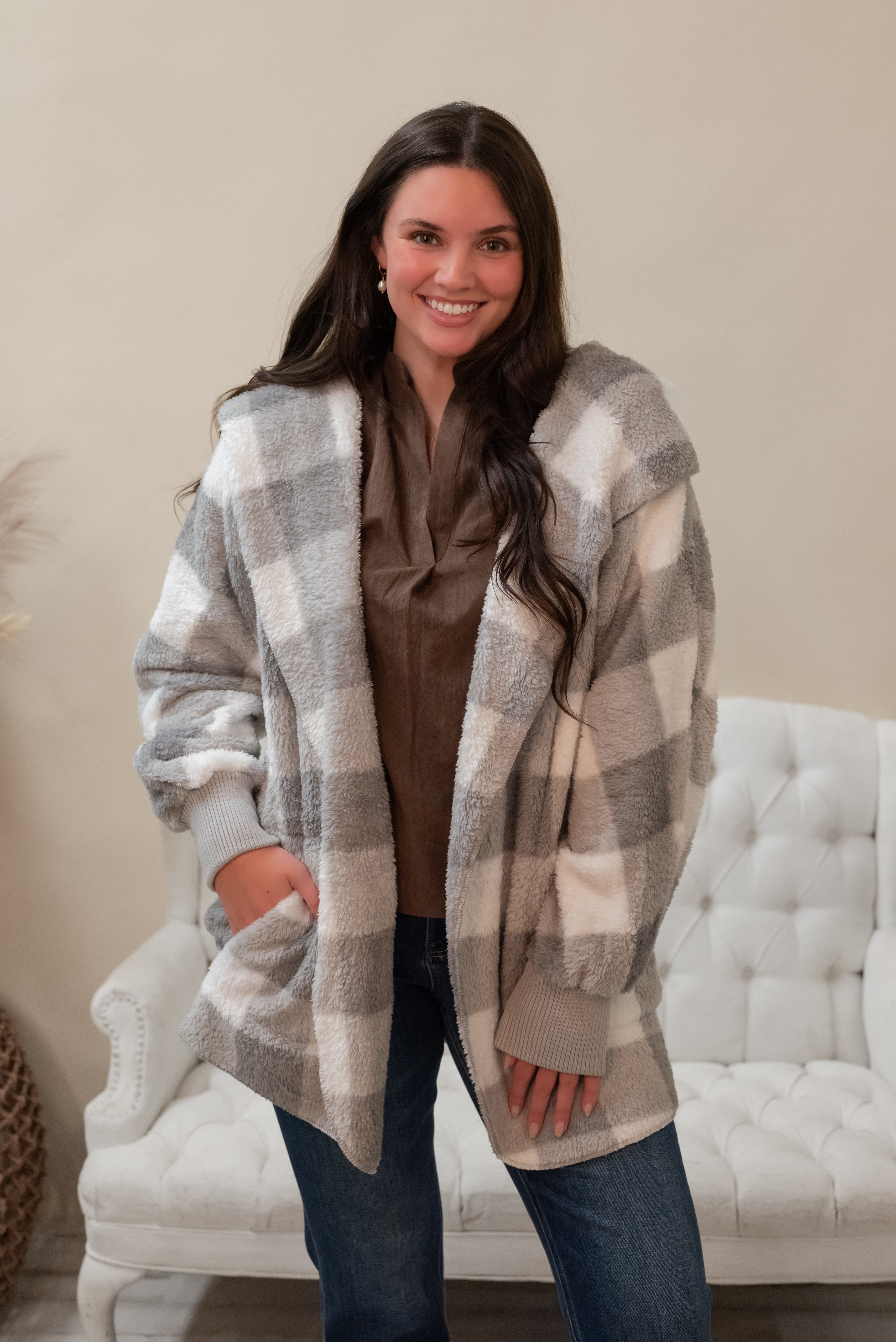 JAZZY SHERPA CARDIGAN