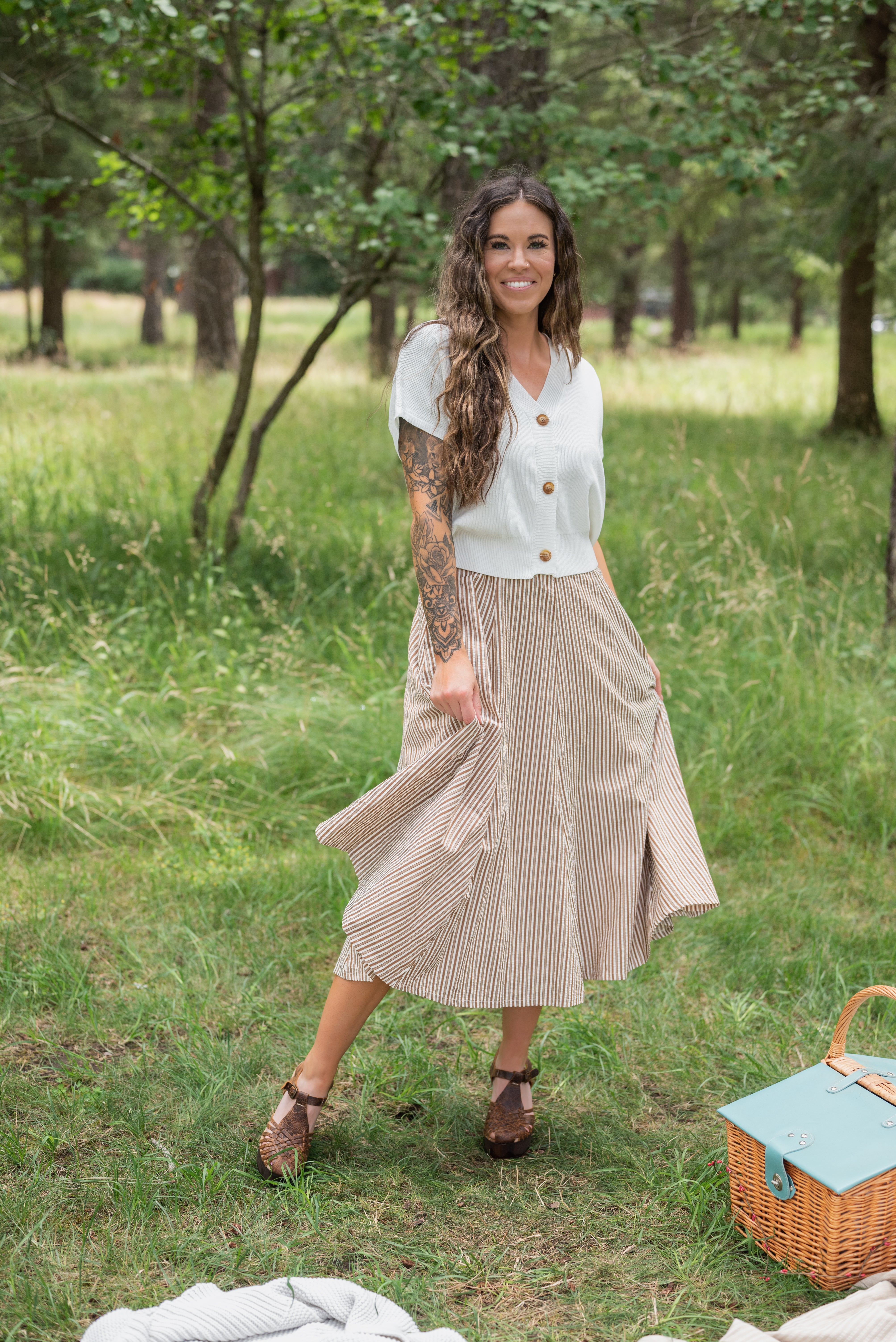 MARGERY STRIPE DRESS