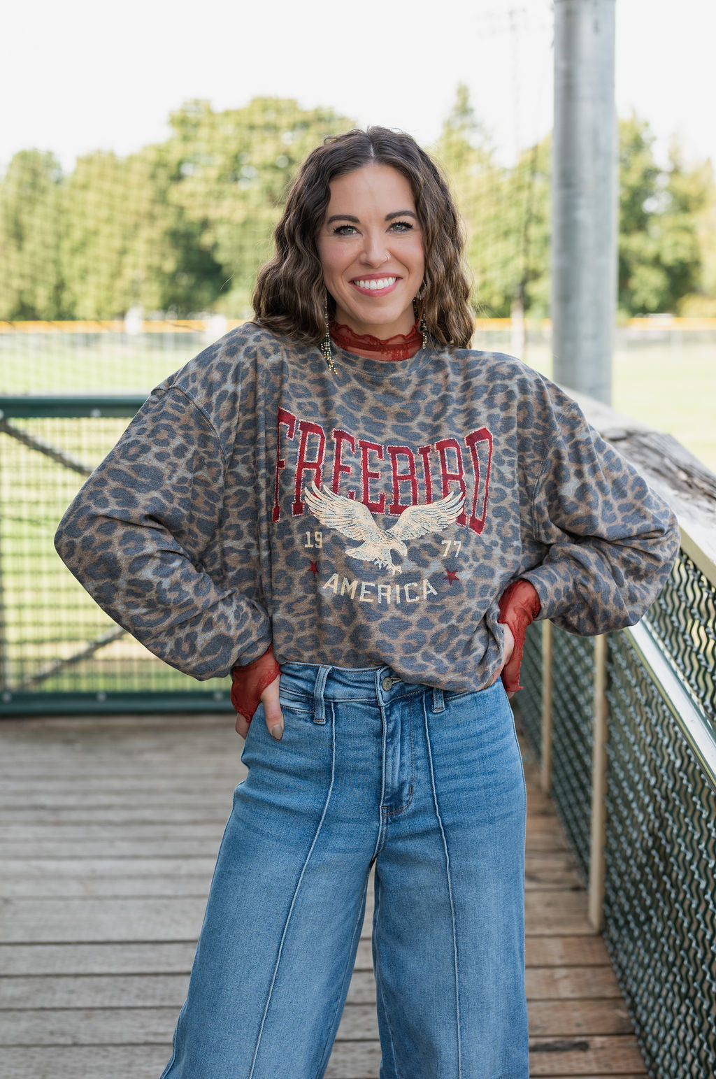 LEOPARD FREE BIRD TOP