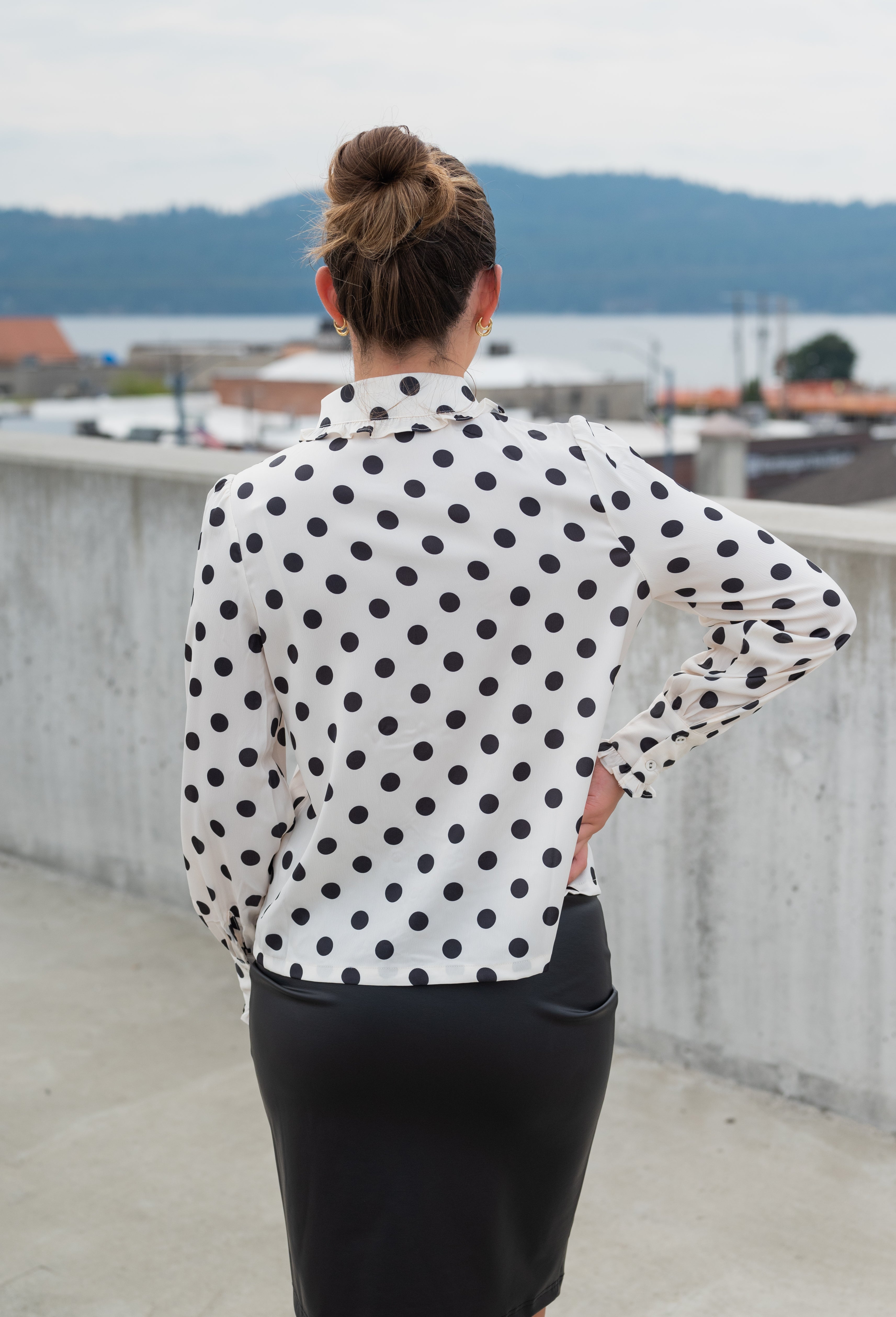 ELEIN POLKA DOT BLOUSE