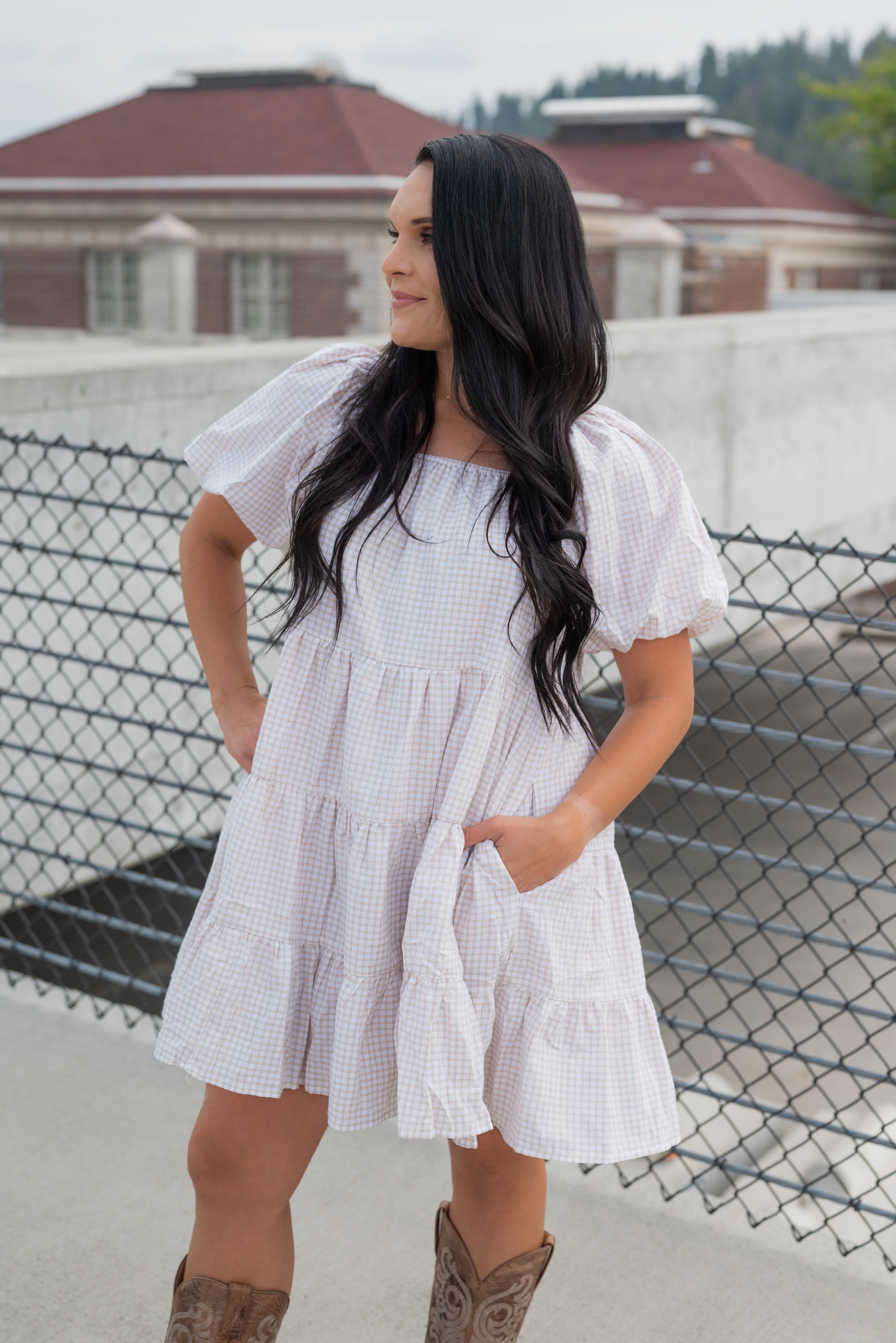 LILLIE PLAID DRESS