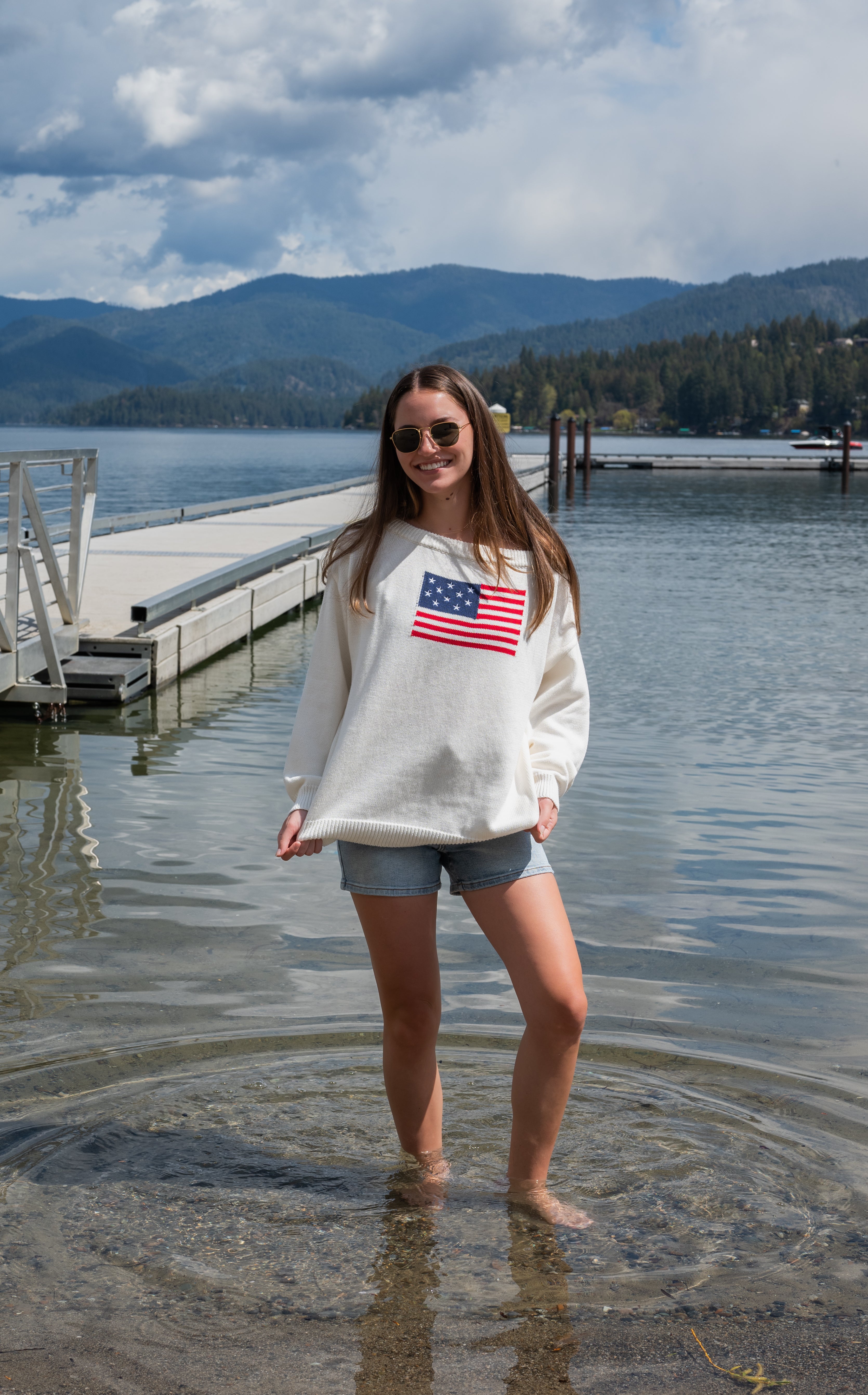 FLAG OFF SHOULDER TOP