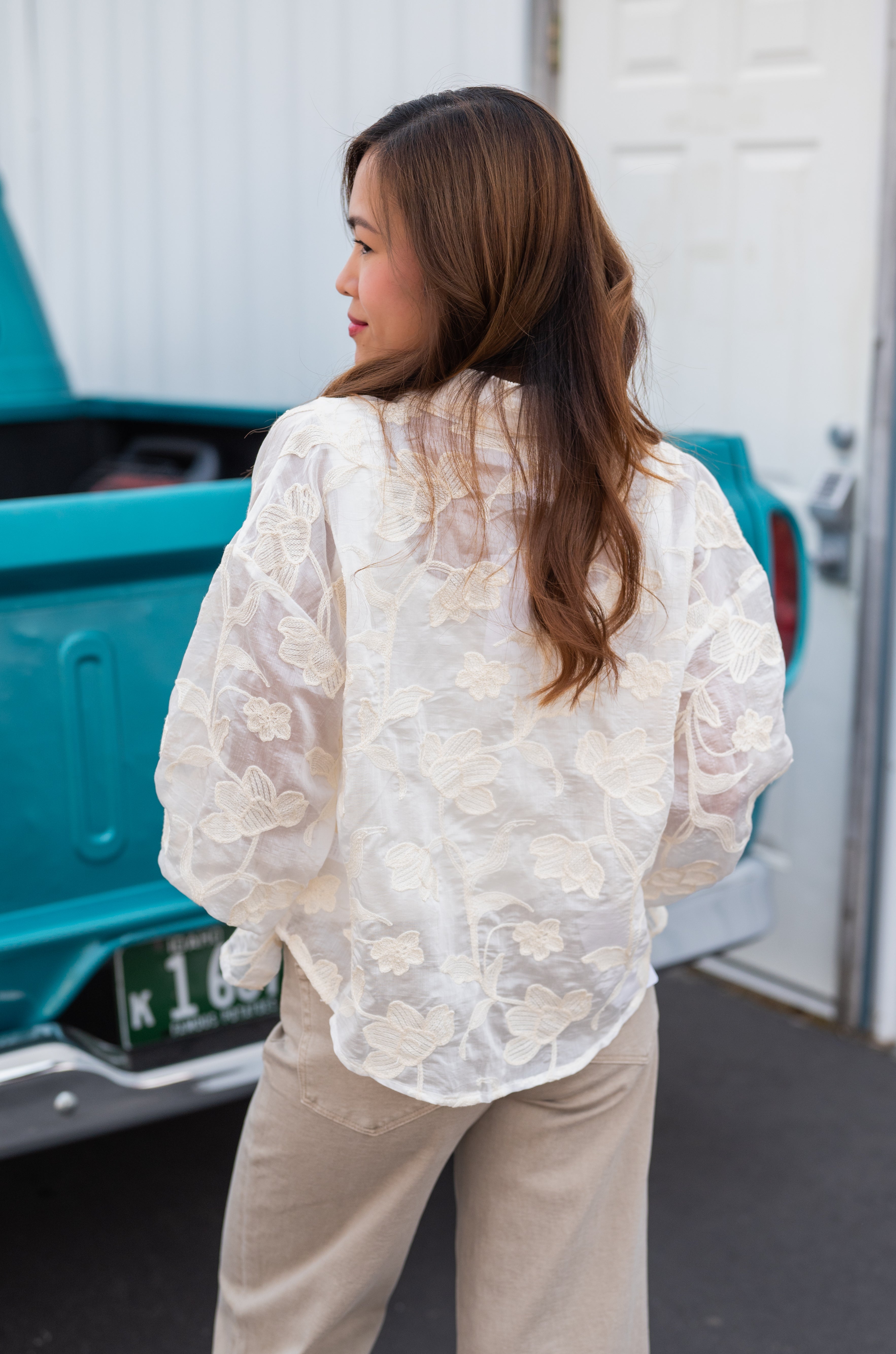 ETHELYN EMBROIDERED TOP