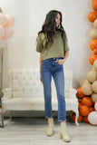GLITZ HIGH RISE SLIM STRAIGHT