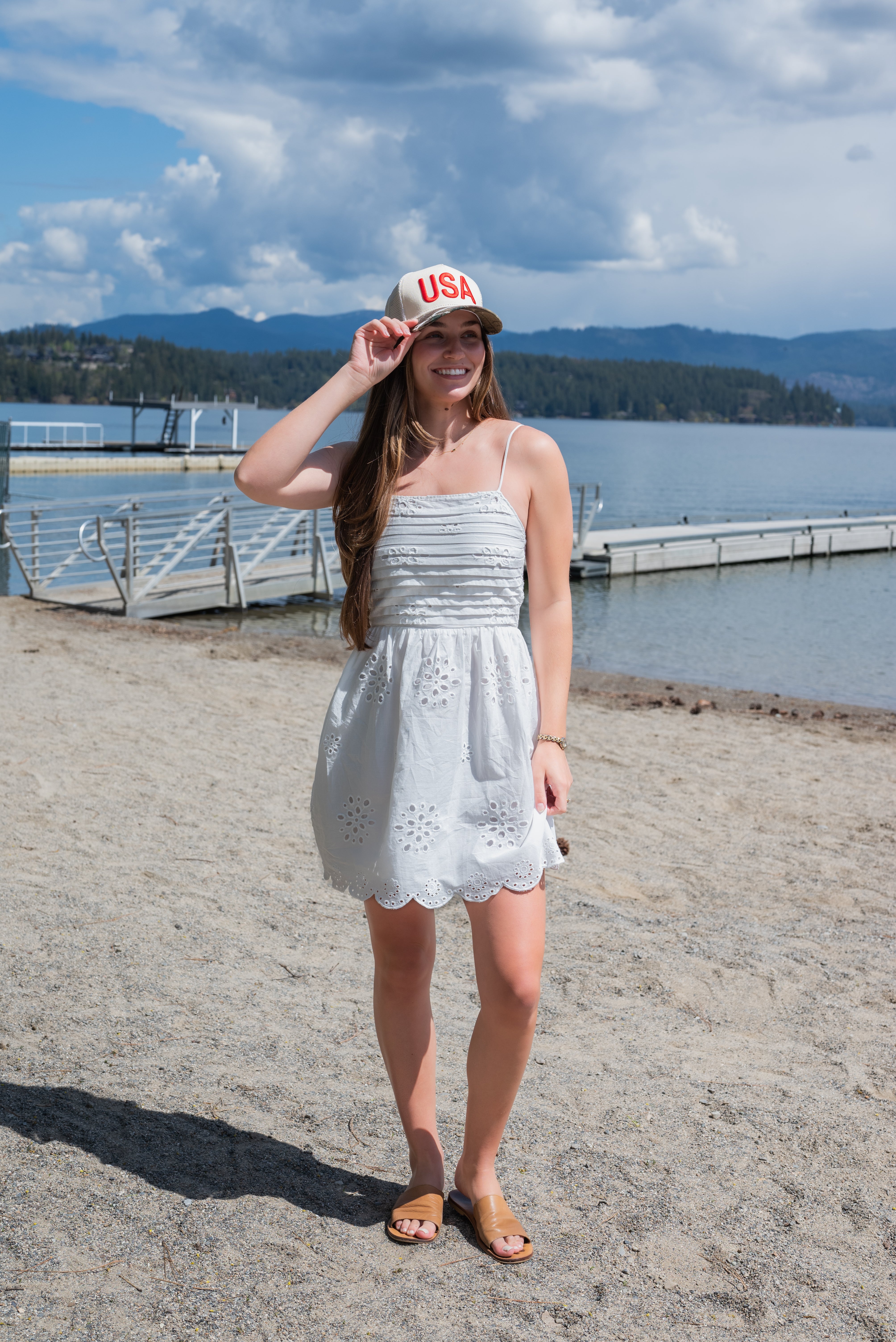 BLOOMFIELD EYELET MINI DRESS