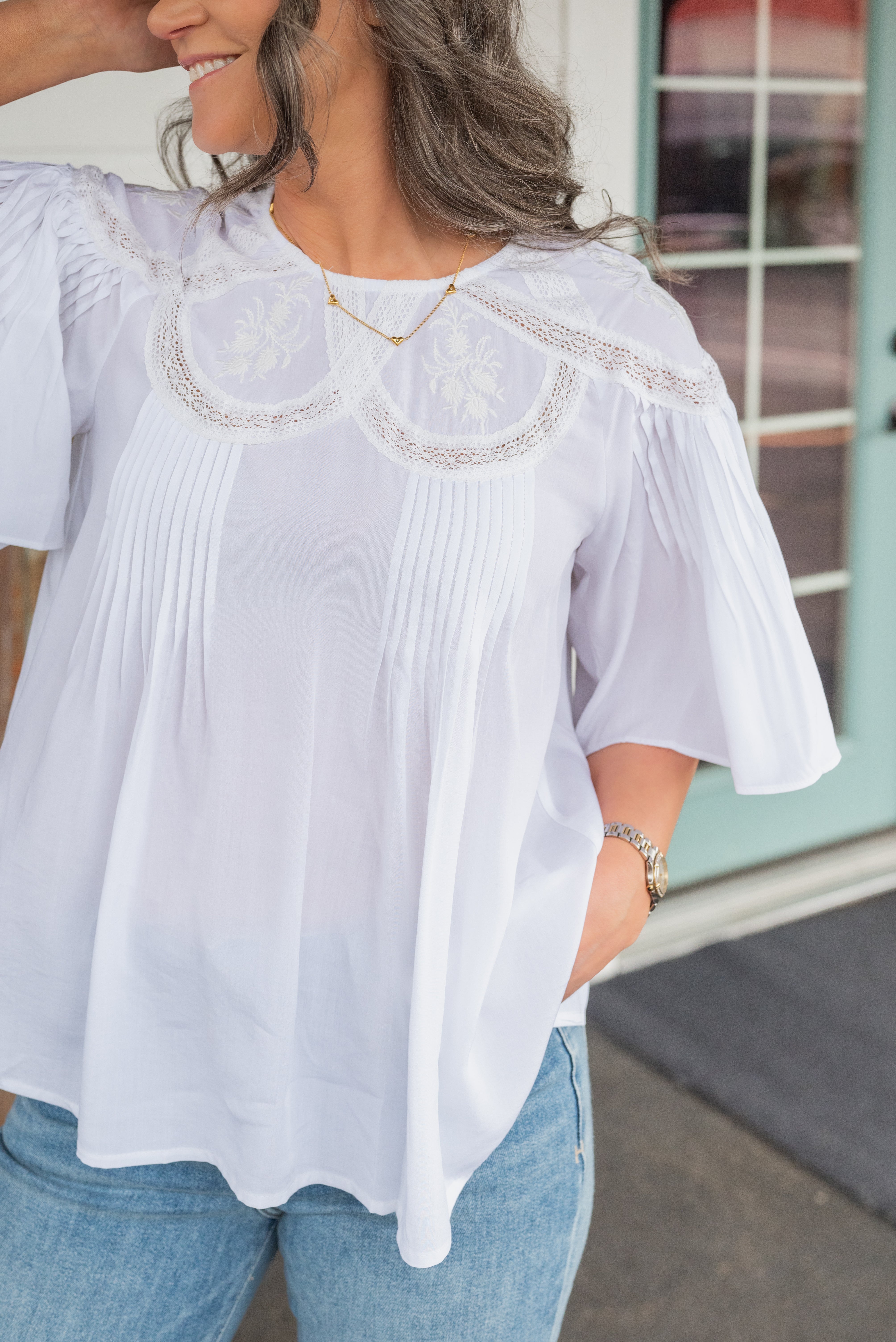 GABRIELLE LACE TOP