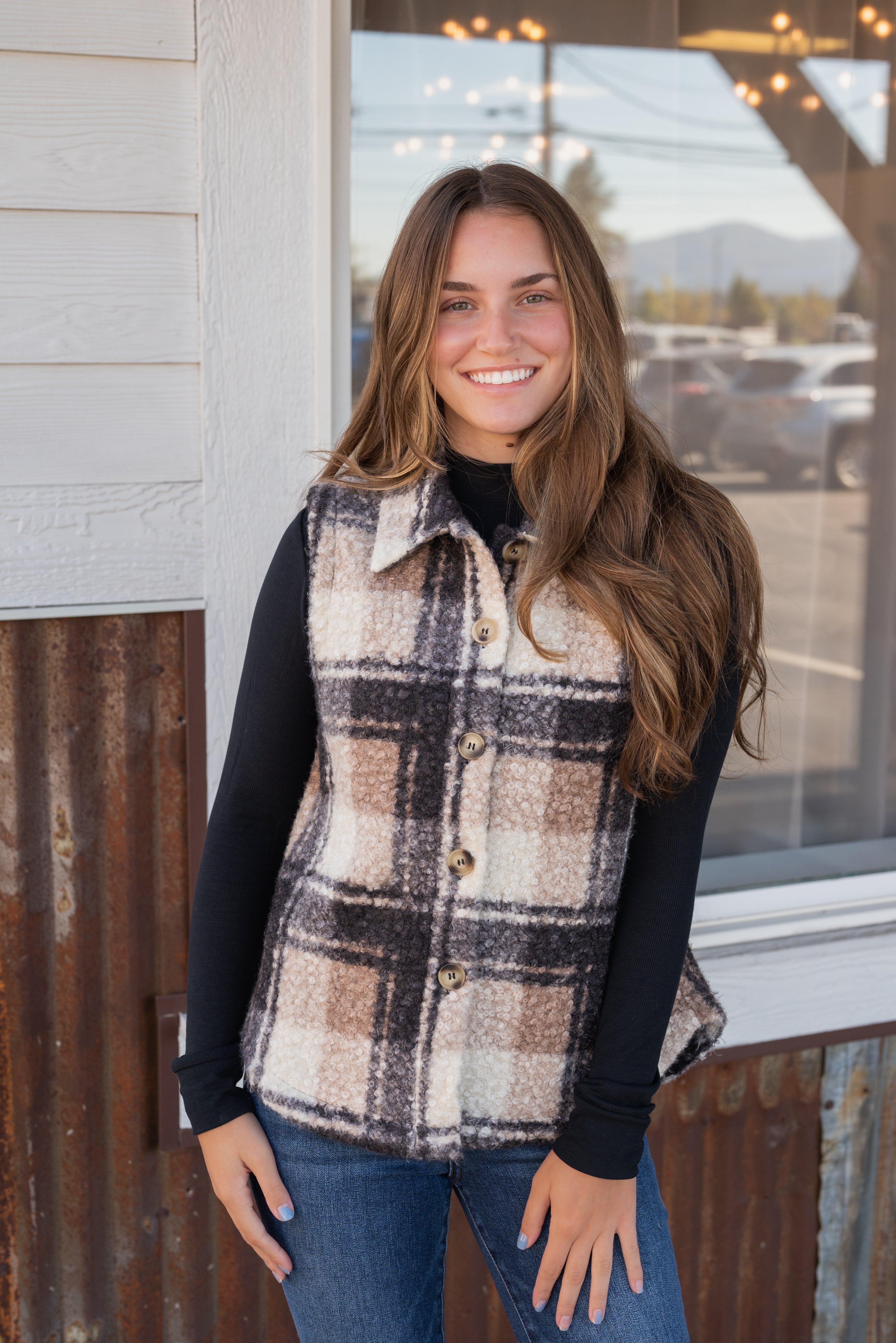 SANIYA PLAID VEST