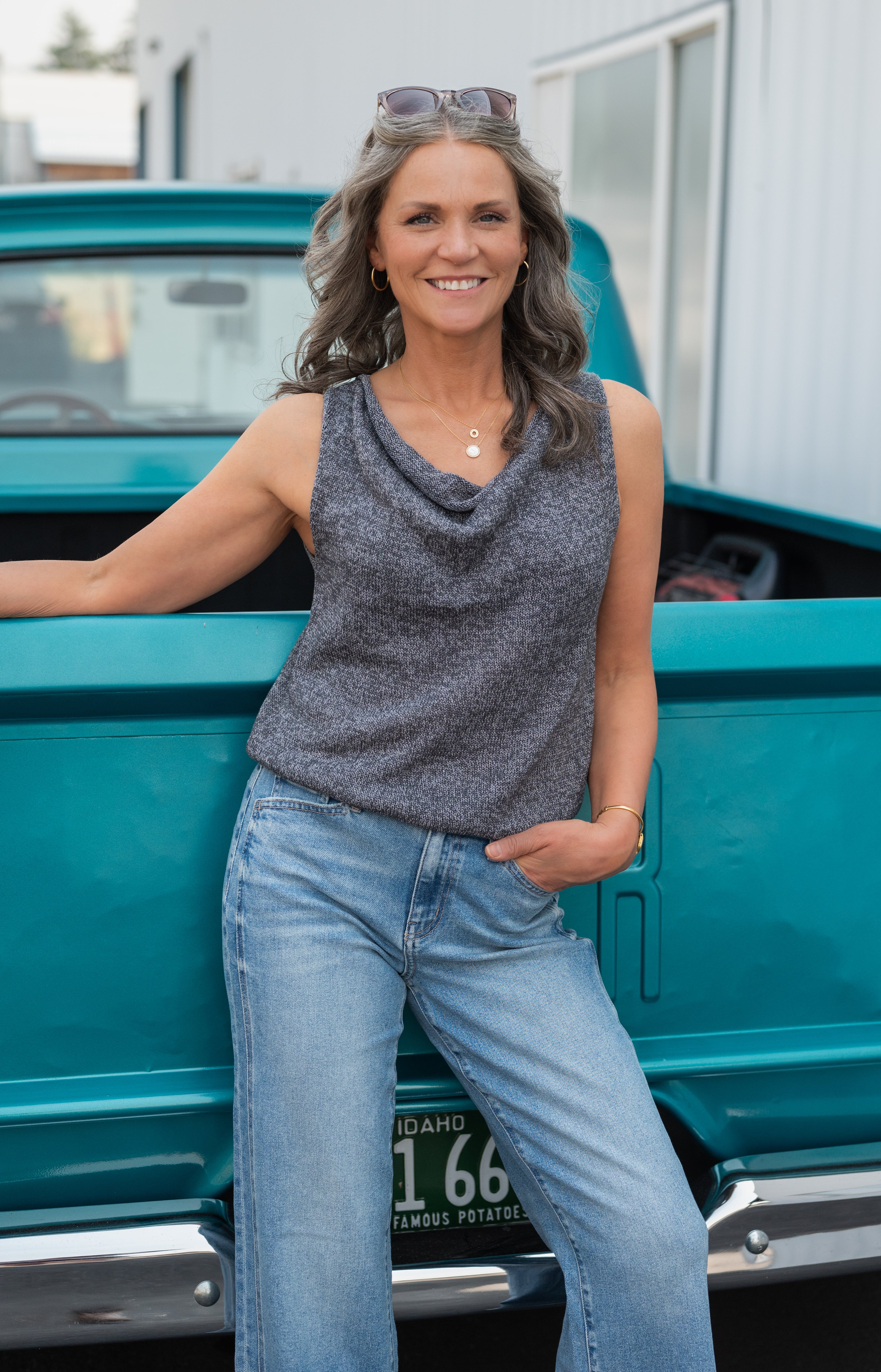 CLAIR COWL NECK TANK