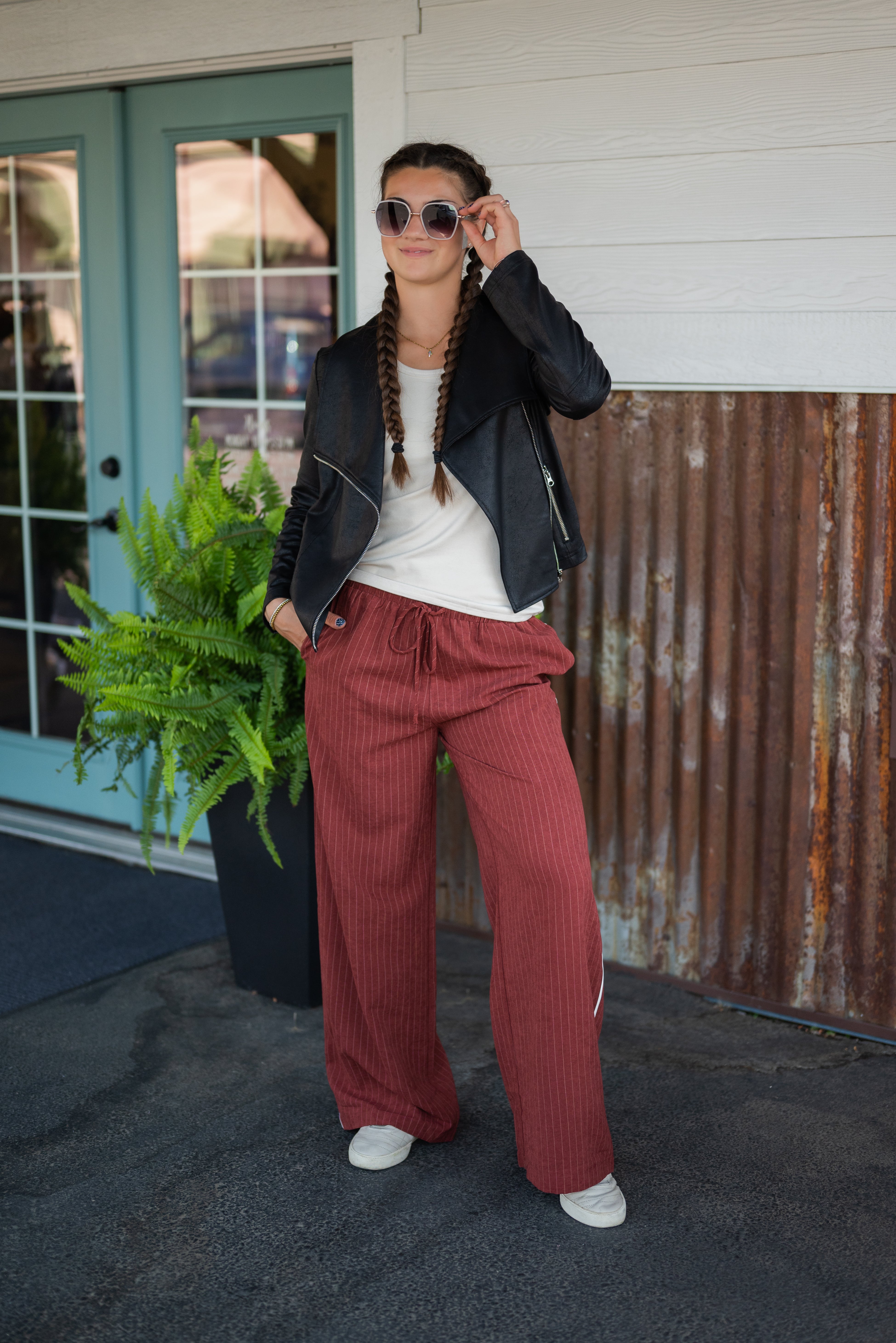 Liquid Leather™ Drape Neck Zip Jacket